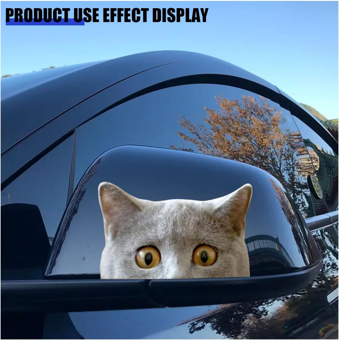 Cute Peeking Sneaky Cat Sticker Waterproof Indoor Outdoor Vinyl Decal, 5Inch Curious Peeking Kitty Cat Sticker for Car Window Bumper Laptop Motorcycle, and Any Other Smooth Surface (A) image number 6