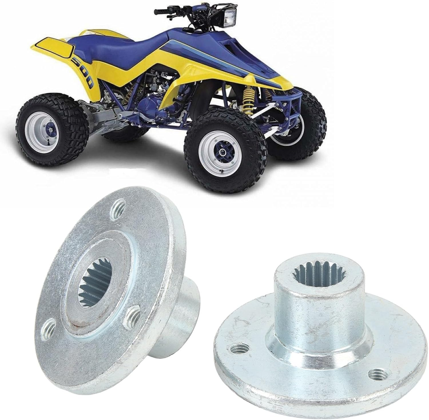 17T 3 Stud Rear Wheel Hub Shaft for Quad Bike ATV Go Kart with 5 Inch Tires, Steel Alloys 3 Stud Rear Wheel Axle Hub, Wheel Hub with Stable Performance