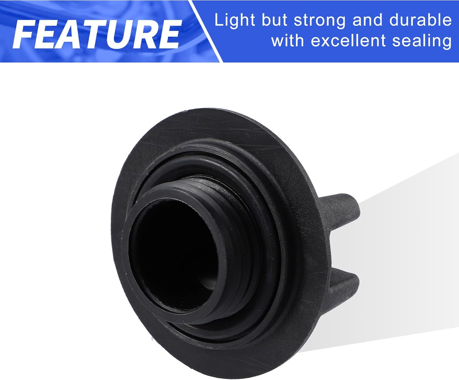 X AUTOHAUX Engine Fuel Tank Cap Gas Oil Filler Plug Cover 15255-1P110 Black image number 3
