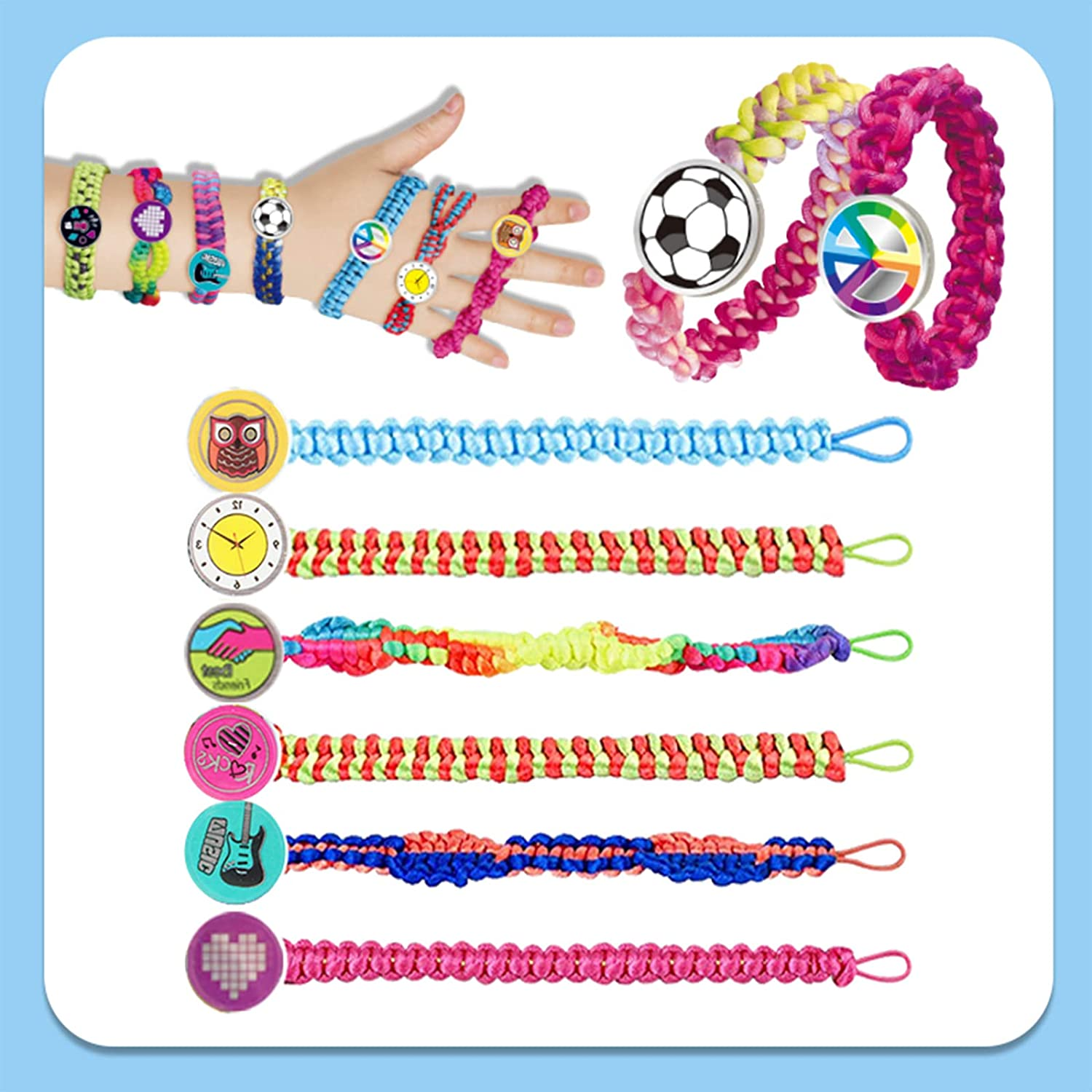 CYZAM Friendship Bracelet Making Kit for Girls, DIY Jewelry Arts Craft Gifts Toys, Friendship Bracelet String Making Kit for Travel Activities Supplies, Toys for Teen Girls Age 6 7 8 9 10 11 12 image number 5