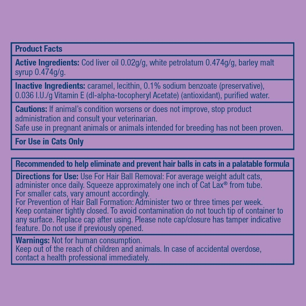 Catlax for Hairball Elimination and Prevention in Cats, 2 Oz image number 4