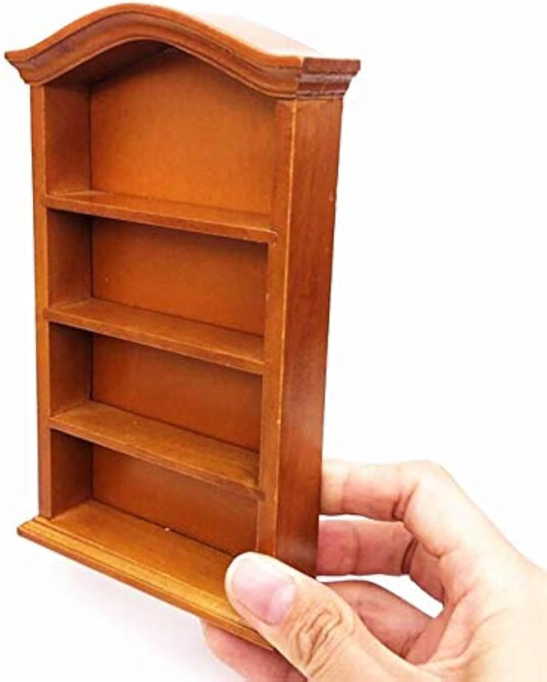 Eatingbiting Adult Scene 1:12 Handmade Dollhouse Miniature Furniture Wooden Bookcase Wood Shelf Cabinet Mini Wooden Pretend Play Four Floors Bookshelf Toy Dollhouse Furniture Accessory Doll House Deco image number 6