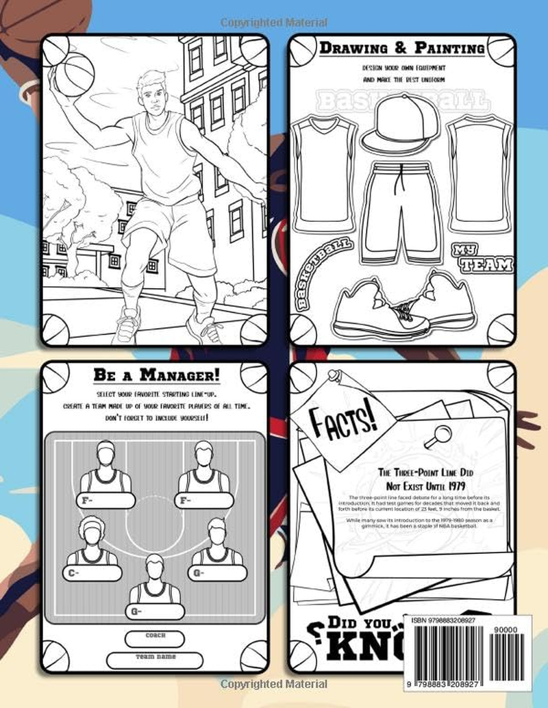 Basketball Activity Book: Fun and Engaging Basketball Activity Pages for Kids Aged 5-10. Coloring, Mazes, Quotes, Spot Differences, Word Search and Much More!