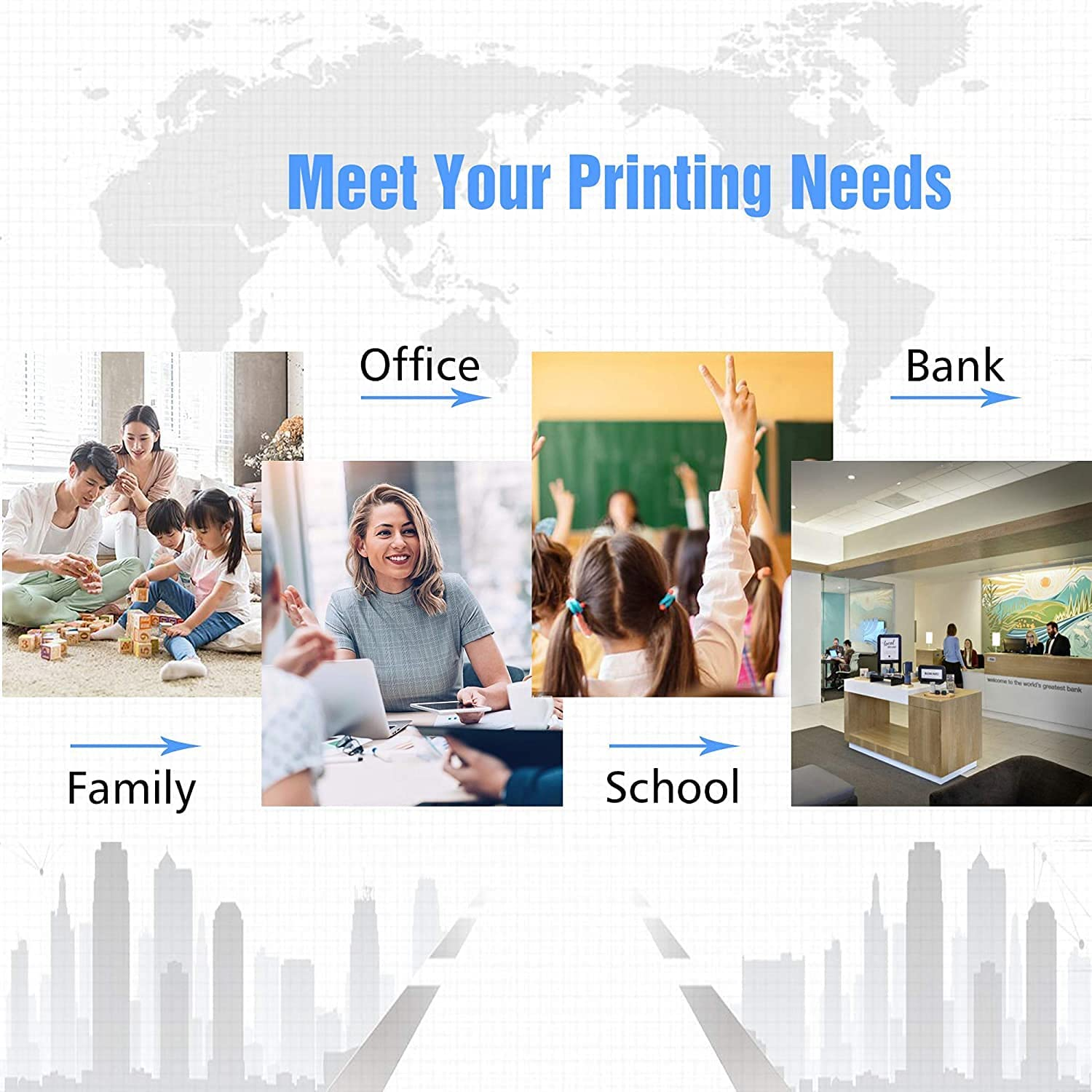 212 212XL Ink Cartridge Compatible with Epson XP-3100 XP-3105 XP-2100 XP-4100 WF-2850 2830 (1BK1C1M1Y) image number 4