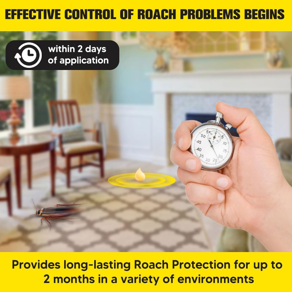 Cockroach Repellent, Roach Repellent Indoor, Get Rid of Cockroaches, Roach Control,Pet Safe Roach Repellent,Outdoor Cockroach Repellent,Cockroach Deterrent,Roach Away- 4P, Yellow image number 5