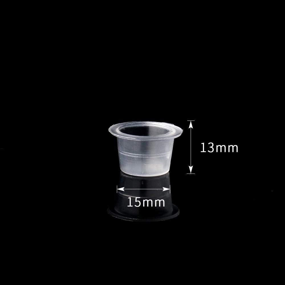 Disposable Tattoo Ink Cups- 100/500/1000Pcs Plastic Disposable Tattoo Ink Cups for Tattoo Permanent Makeup Container Cap Tattoo Accessory,Tattoo Ink,Tattoo Supplies,Tattoo Kits #15Mm-100Pcs image number 4