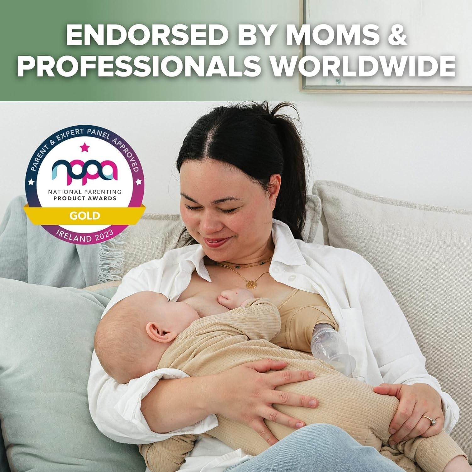 Haakaa 100Ml Manual Breast Pump with Leakproof Silicone Lid and 75Ml Wearable Ladybug Breast Milk Collector Combo for Breastfeeding - Grey Cap image number 2