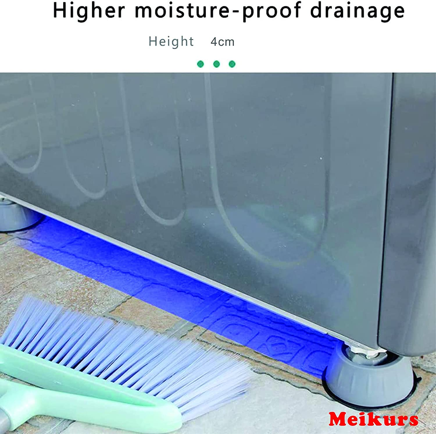 Anti Vibration Pads, 4Pcs Washing Machine Base Foot Pads, Non Slip Heighten Shock and Noise Cancelling Mat for Washer and Dryer Machine Support Protects Pedestals (4 PCS) image number 6