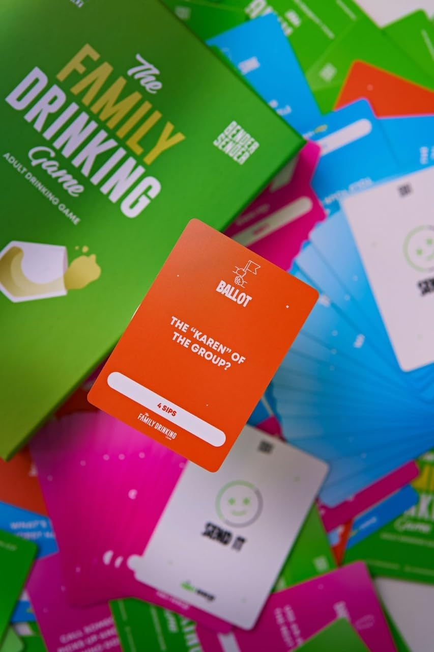 Family Adult Drinking Game, 200 Cards - Funny, Entertaining Dares and Questions for Any Family Gathering image number 4