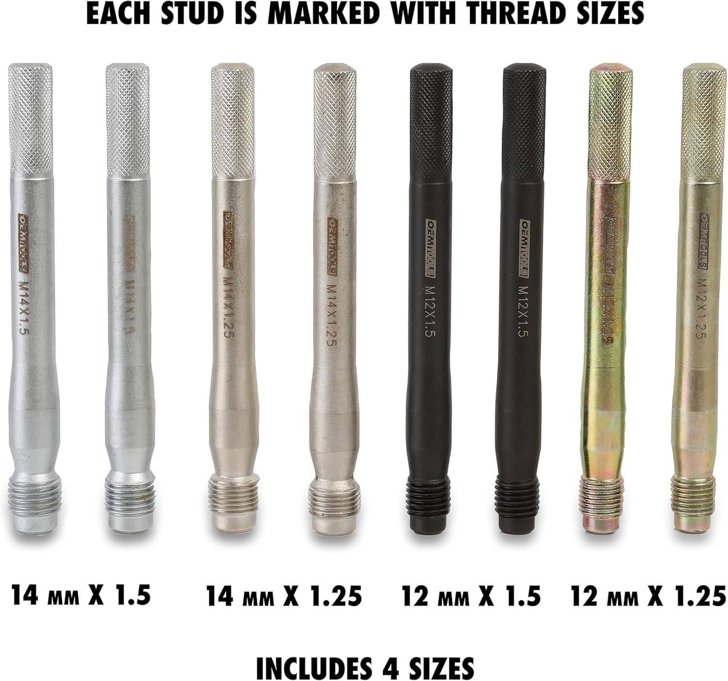 OEMTOOLS 24233 Wheel Stud Alignment Pin, 8-Piece Set, Wheel Alignment & Balancing Tools for Bolts, Euro Tool, Wheel Alignment Tool, Automotive Wheels image number 4