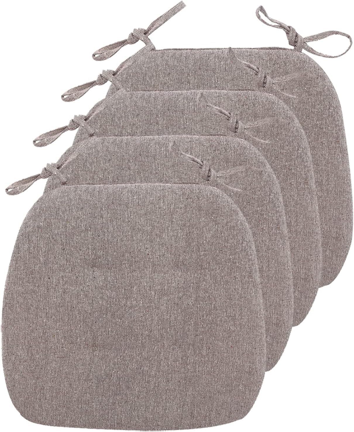 Cushion Kitchen Chair Cushions with Ties, Double Sided Chair Pads for Dining Room, U Shaped Non-Slip Seat Cushions, 2/4/6 Pack (Color : Coffee, Size : 4 Pack) image number 1