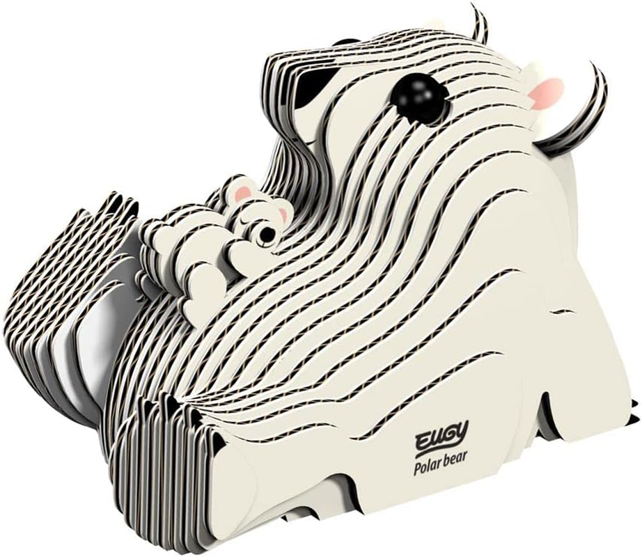 EUGY 052 Polar Bear 3D Puzzle - 30 Piece Eco-Friendly Educational Toy Puzzle for Boys, Girls & Kids Ages 6+ image number 6