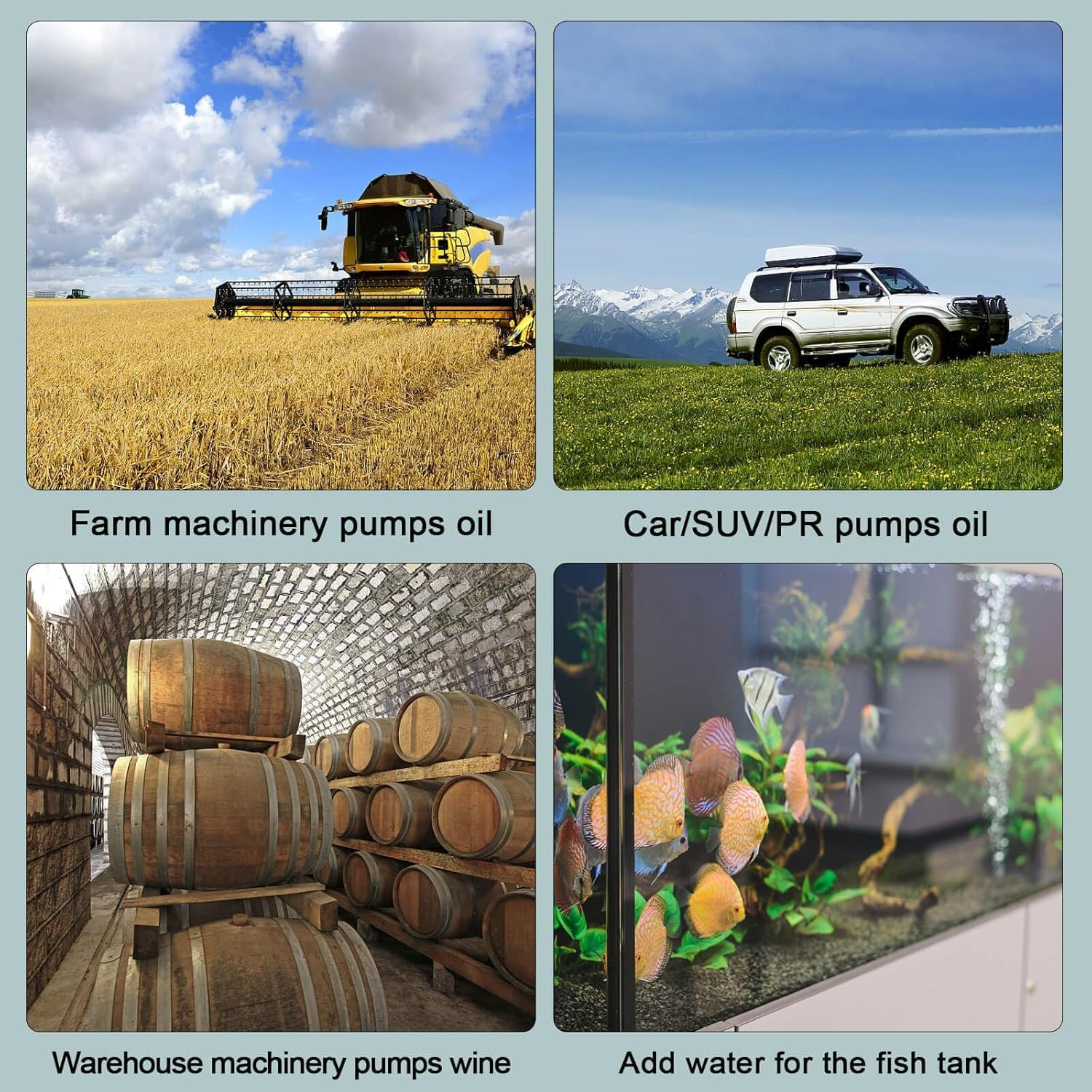 12V Fuel Transfer Pump, Mini Portable Stainless Steel On/Off Switch Oil Diesel Fuel Transfer Water Pump 12V 40Mm image number 5