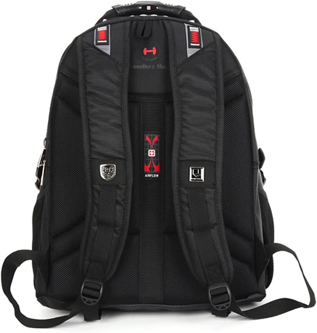SWISSWIN Swiss Waterproof Business Backpack Travel Backpack College School Backpack Casual Daypack Daily Shoulder Bag SW9903 Black 16 Inch Laptop Notebook Backpack for Men Womens Boys Girls &hellip;