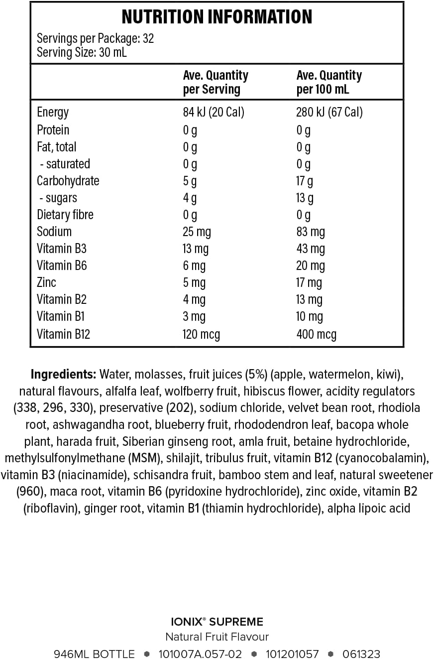 ISAGENIX - Ionix Supreme Liquid Drink - Superfood, Stress Reliever - 946 Ml - Natural Fruit Flavoured image number 3
