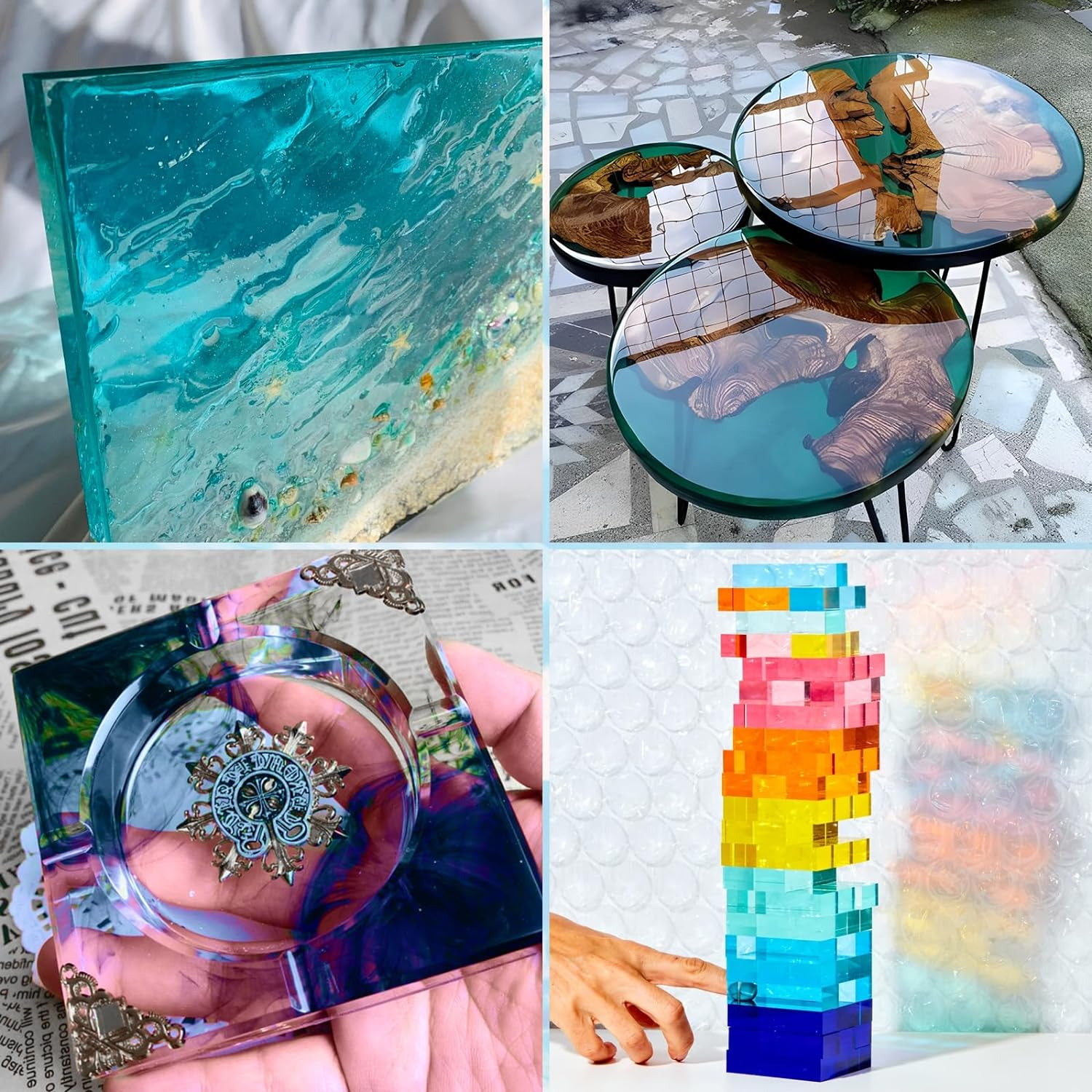 Roizefar Epoxy Resin Pigment - 26 Color Liquid Transparent Resin Colorant,Epoxy Resin Dye for Resin Colour Art, DIY Jewelry Making Supplies - AB Resin Colouring for Paint, Crafts- 10Ml Each - 12 Colours image number 3