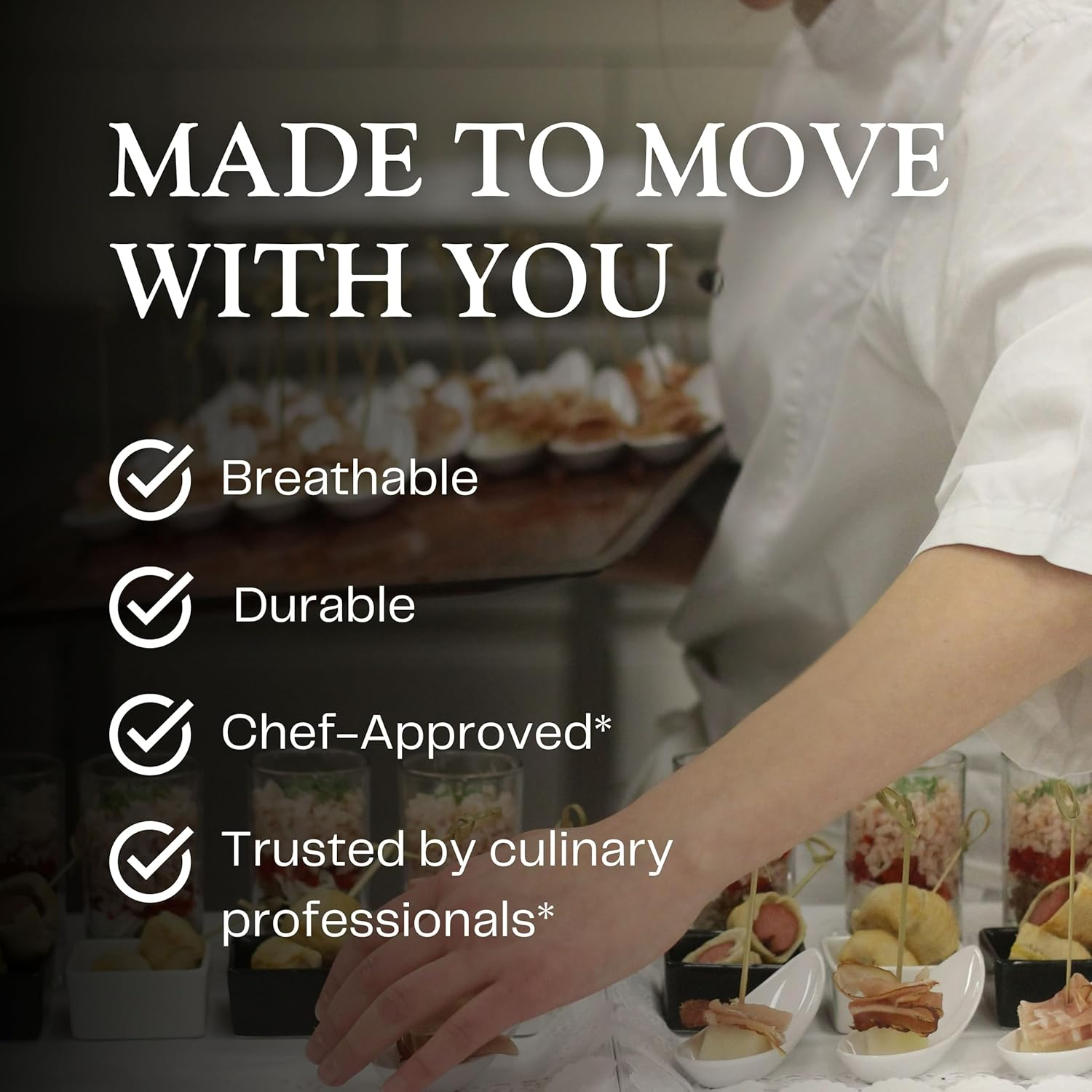 Ace Chef Apparels Stylish Gazi Chef Jacket with Coolvent, Black with Orange Trim, X-Small image number 5