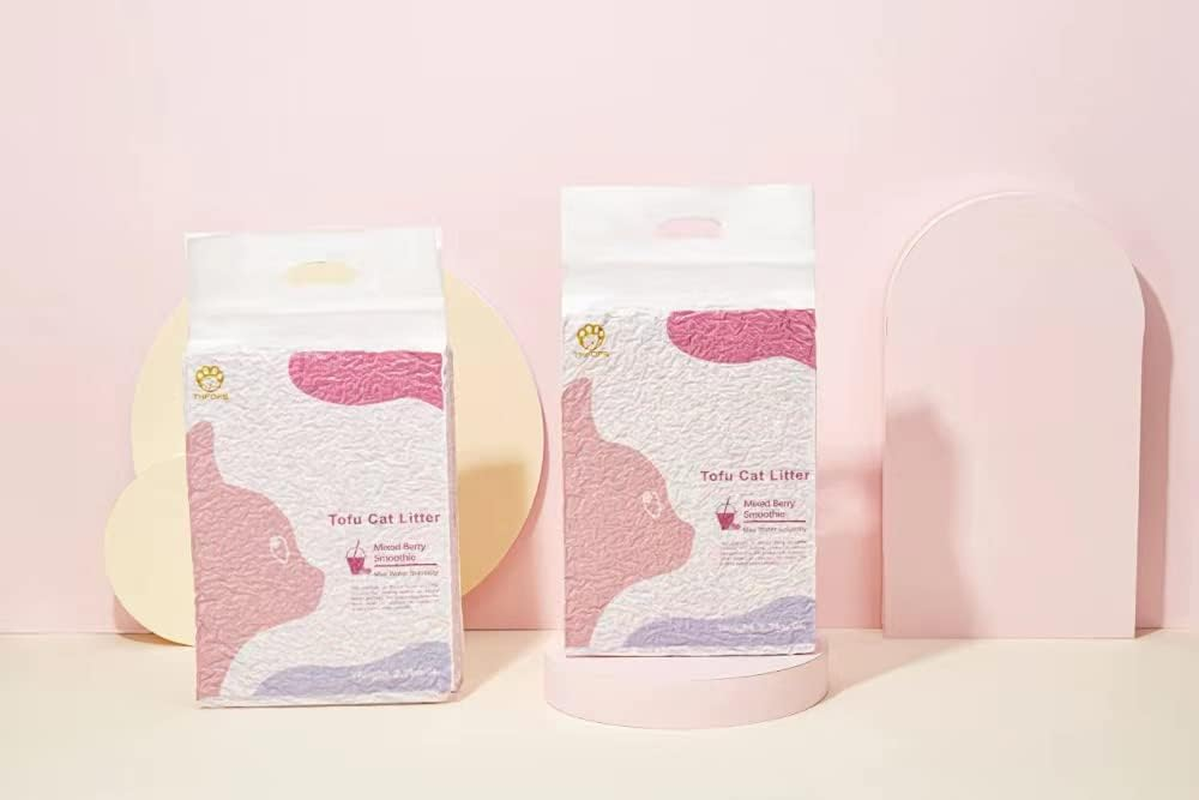 Tofu Cat Litter | Mixed Berry Smoothie | 5.4 KG 12L | Flushable - Direct to Toilet | Natural and Biodegradable | Quick Clumping and Low Track | Strong Deodorizer with Maximum Water Solubility | image number 4