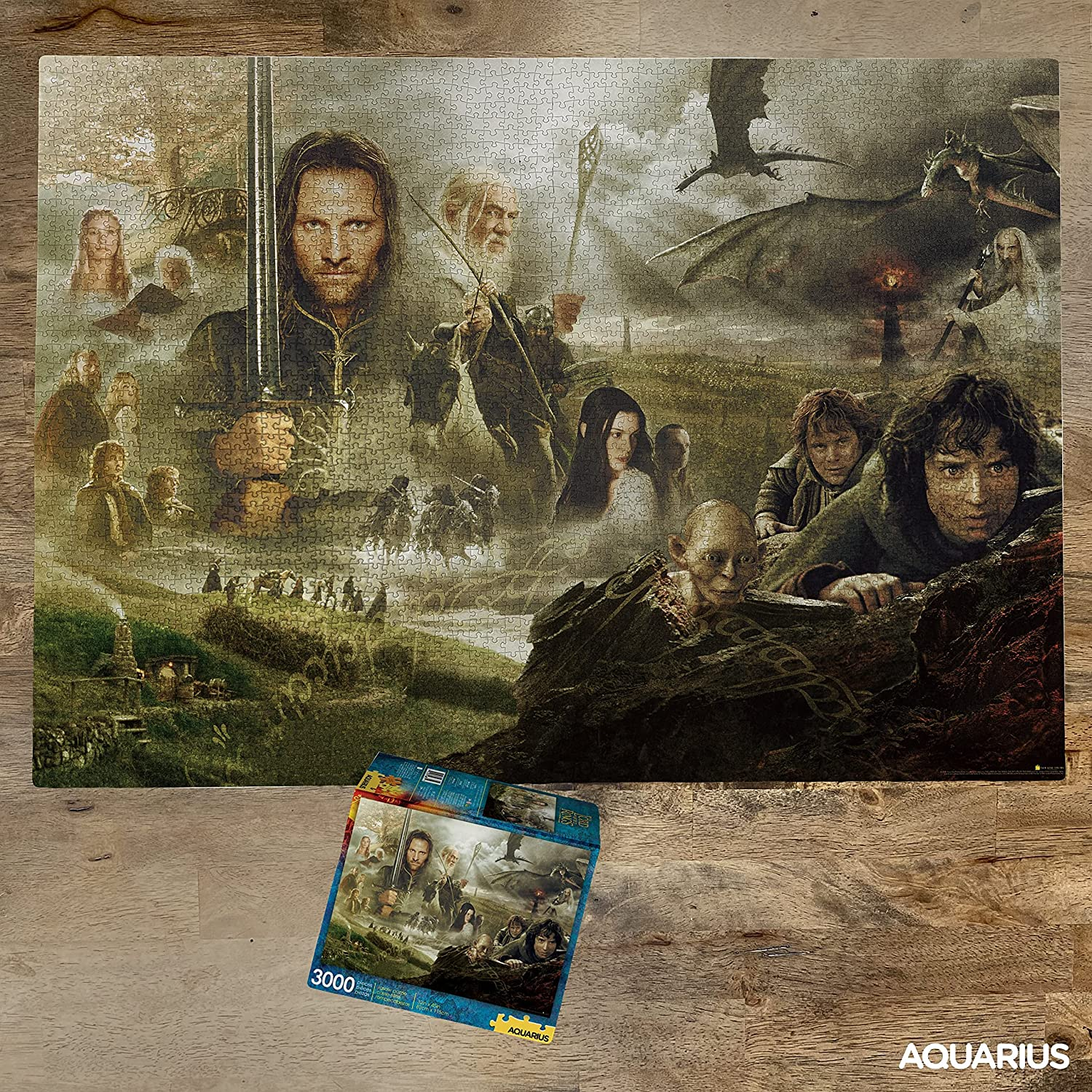 Aquarius Lord of the Rings Saga 3000 Piece Jigsaw Puzzle, Multicolor, 68520 image number 4