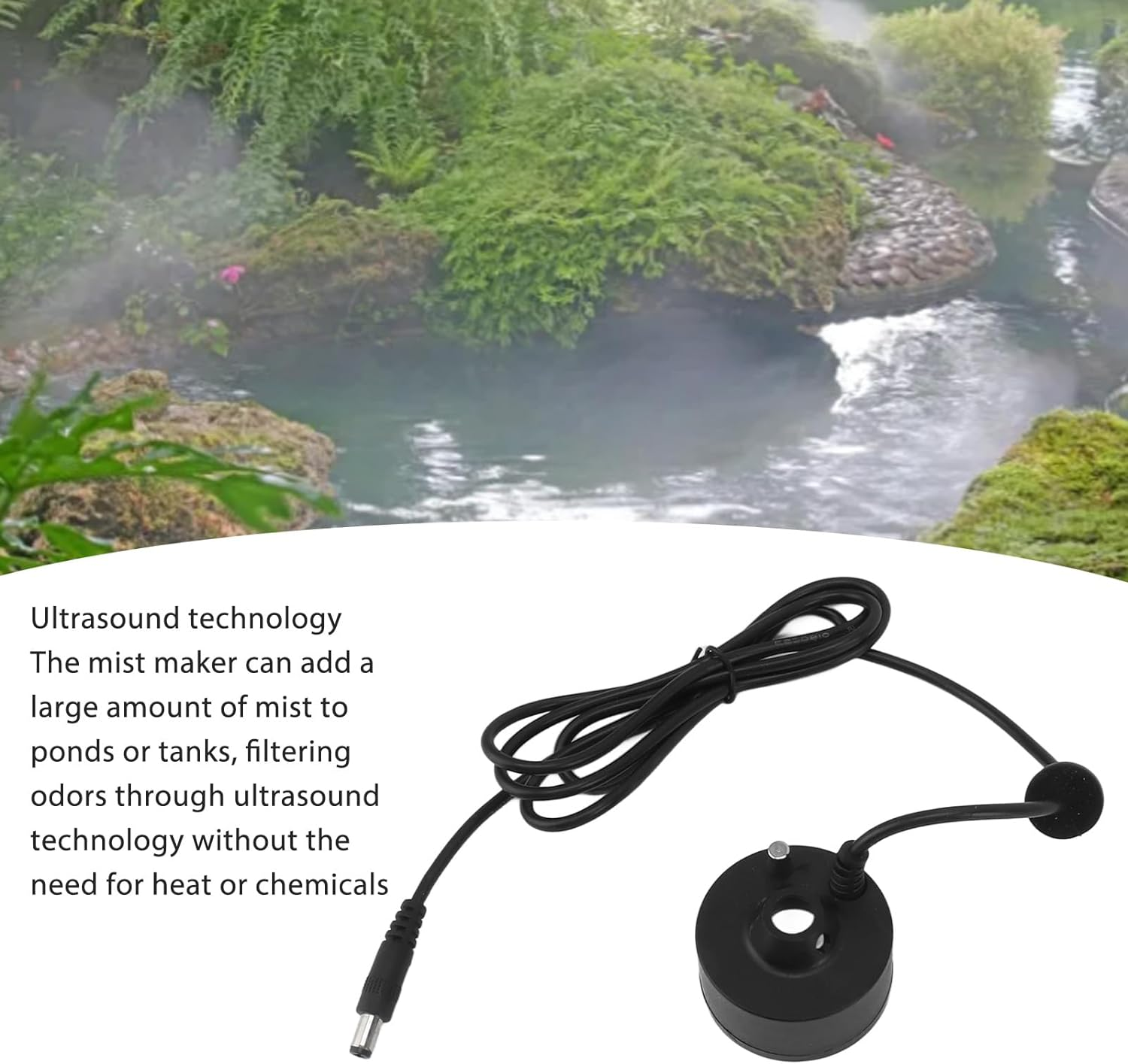 Mist Maker, DC 5V Waterproof Mini Mist Maker Fogger, Water Fountain Pond Fog Machine Atomizer Humidifier for Halloween, Christmas and Other Holidays Decoration image number 4