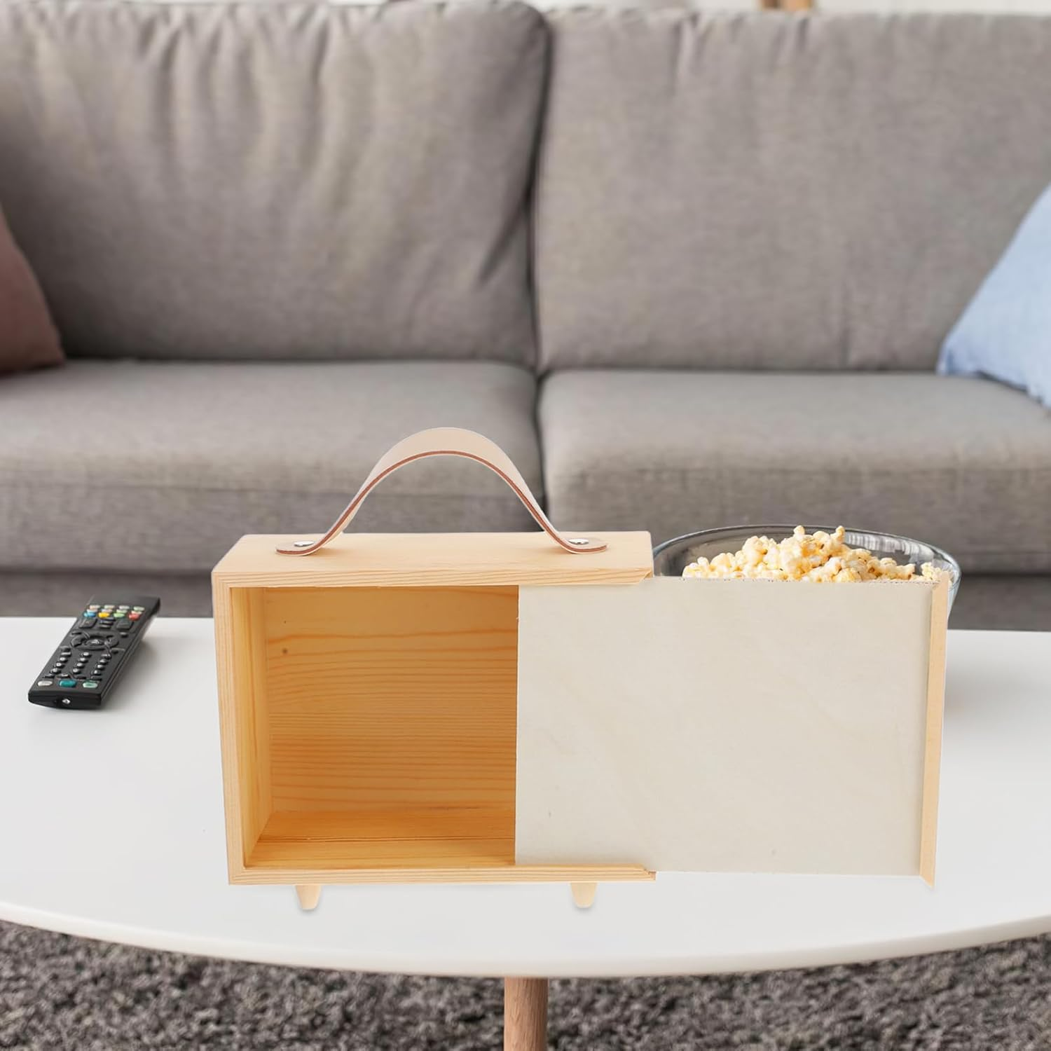 Wooden Christmas Cookie Box Candy Storage Natural Boys and Girls Toy Container Decorative Wooden Cake Box image number 3