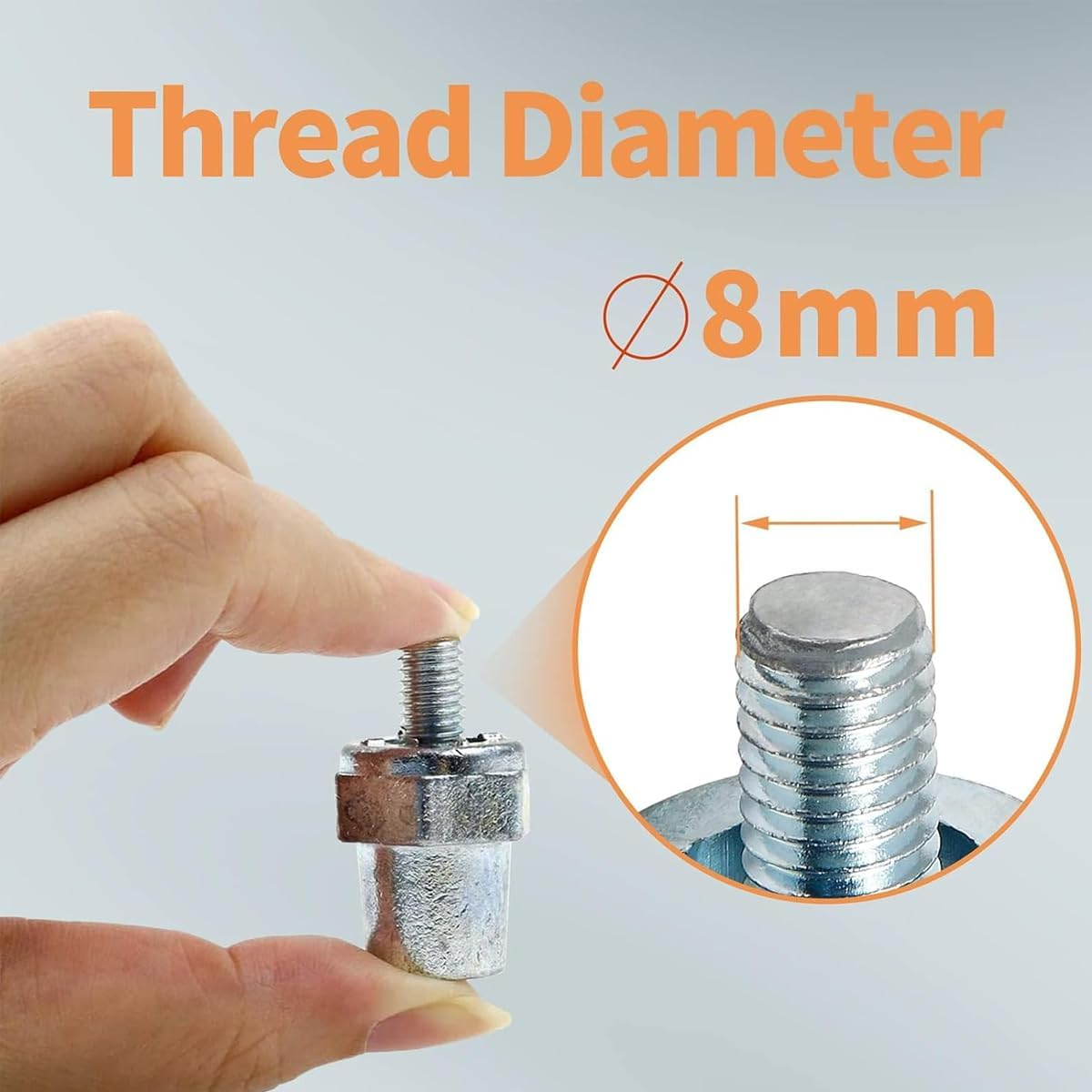 2 X Heavy Duty Battery Terminal Posts Connectors - Zinc Alloy M8 Thread Top and Side Terminal 1 Pair for Car RV Boat Truck Motorcycle image number 4