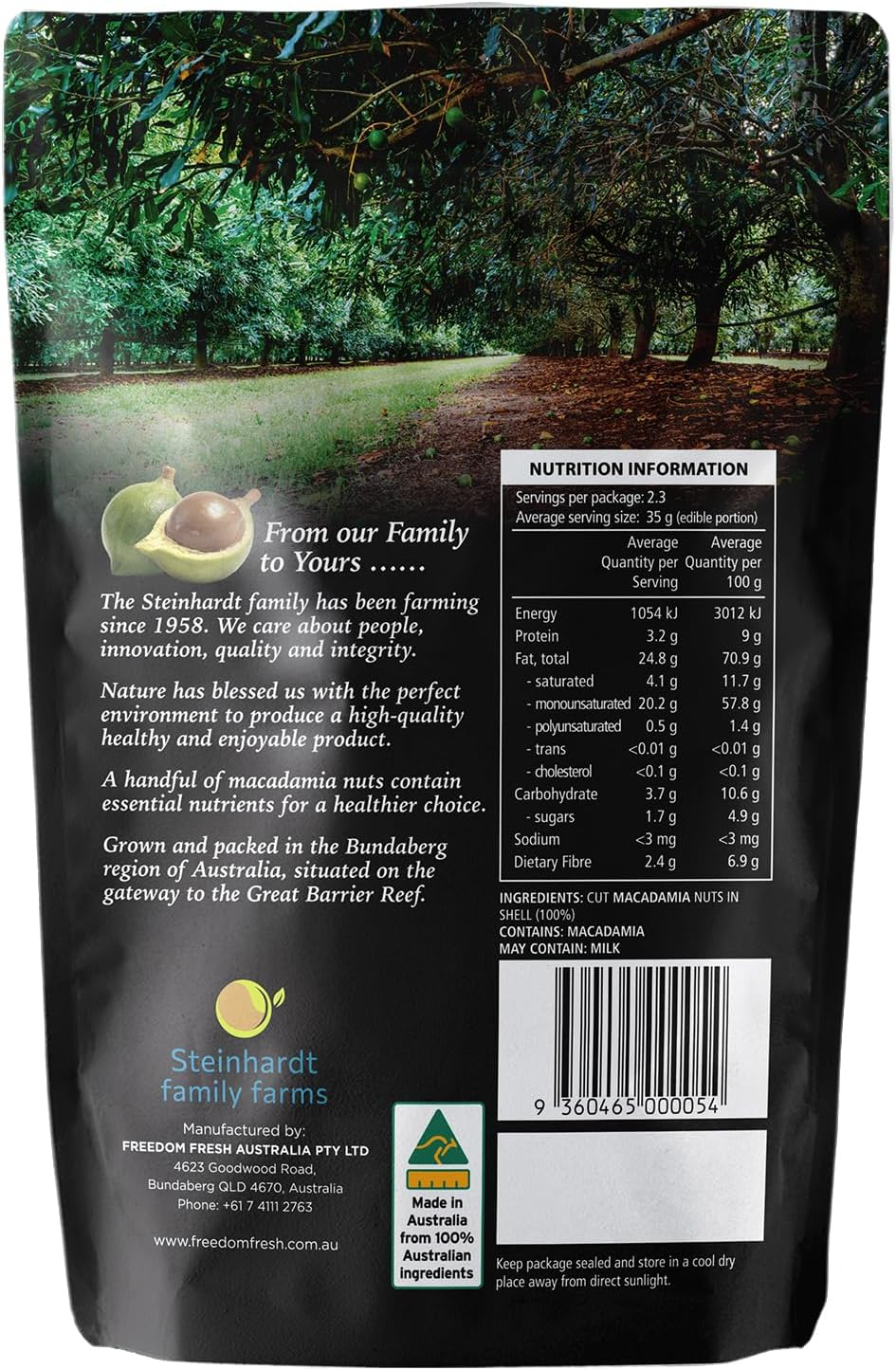 Freedom Fresh Australia Happy Nut Dry Roasted Macadamias 225G image number 3