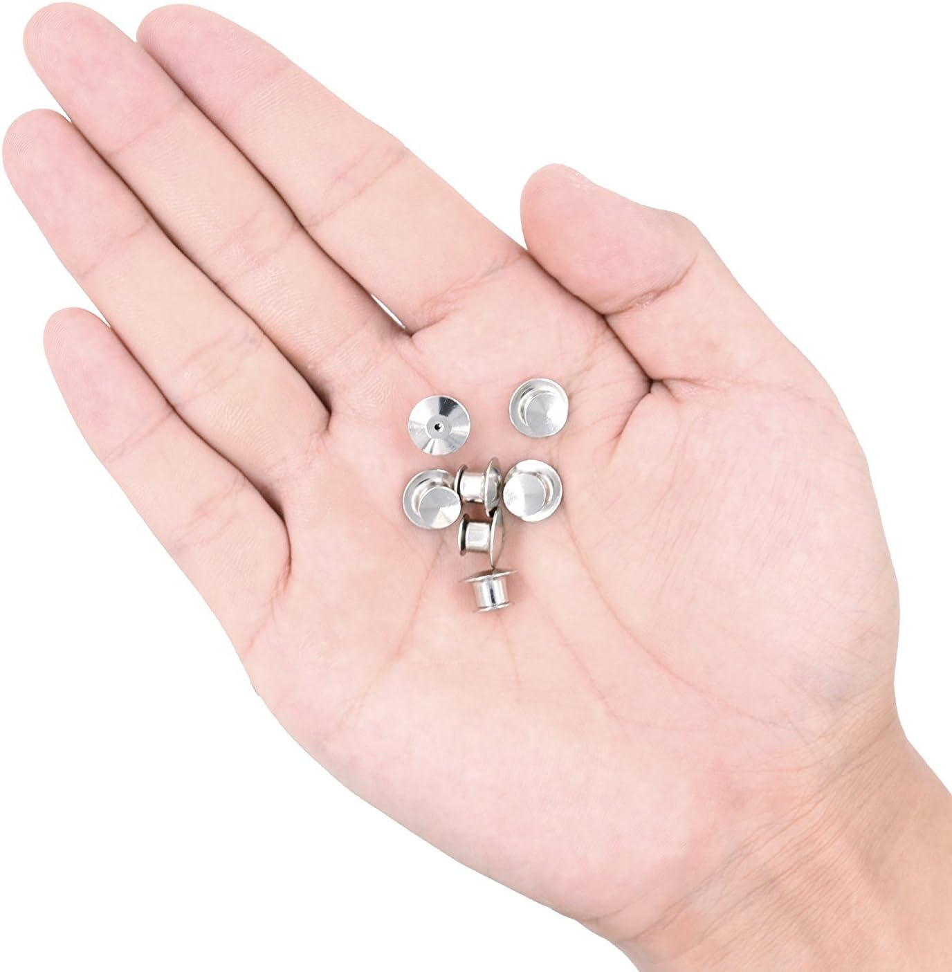 40 Pieces Metal Pin Backs Locking Pin Keepers Locking Clasp with Storage Case image number 1