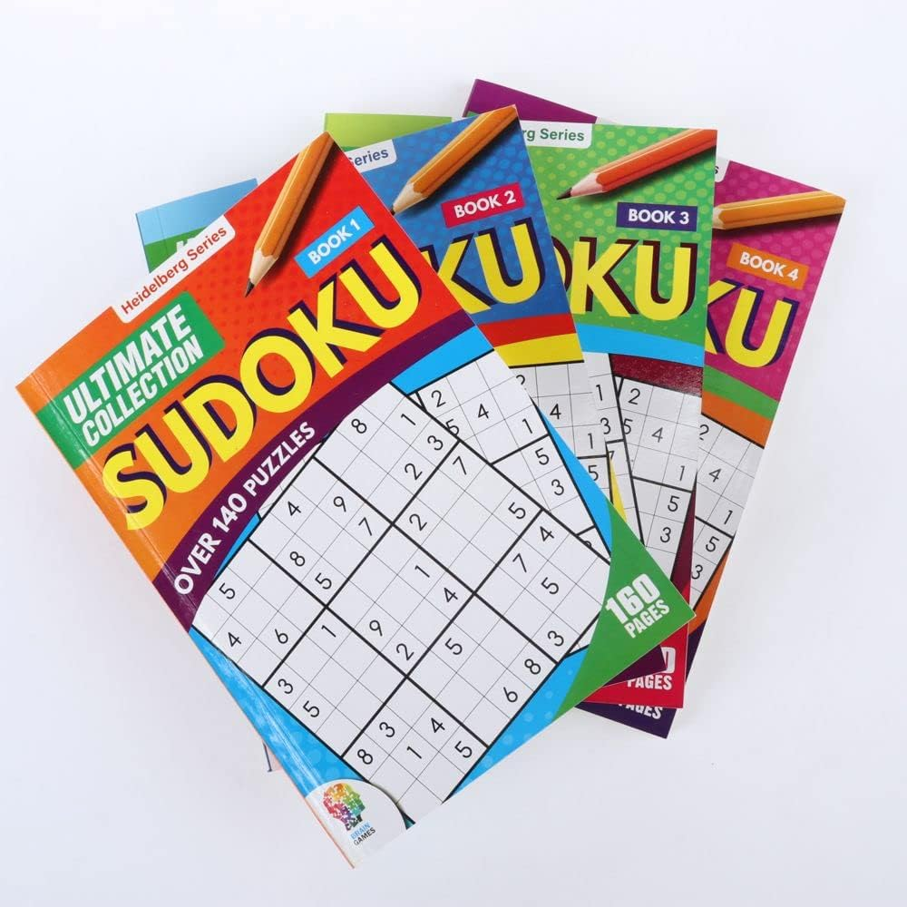 4 Books X 160 Questions Office Central Sudoku Activity Books, More than 140 Puzzles for Adults, Beginners to Experts Stimulating for the Mind, Helps Further Develop Problem Solving Skills, over 140 Puzzles per Book image number 3