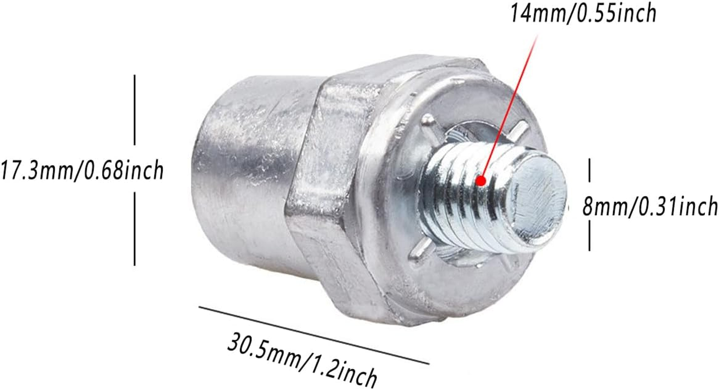 2 X Heavy Duty Battery Terminal Posts Connectors - Zinc Alloy M8 Thread Top and Side Terminal 1 Pair for Car RV Boat Truck Motorcycle image number 3