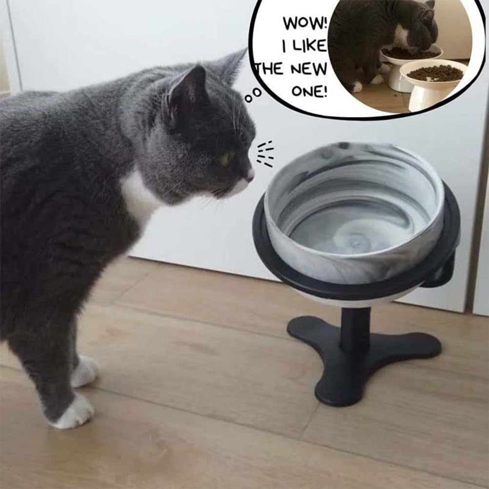 Dog Bowl Holder Height Adjustable Dog Bowl 0 to 20 Degree Tilted Neck Protection Pet Bowl Non-Slip Dog Feeder for Small Dogs Cats Pets Dry and Wet Food (2 Pcs)