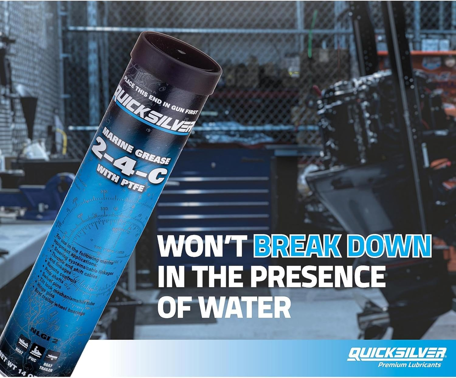 Quicksilver 74057Q5 2-4-C Marine Grease/Lubricant Gun with 3-Ounce Cartridge