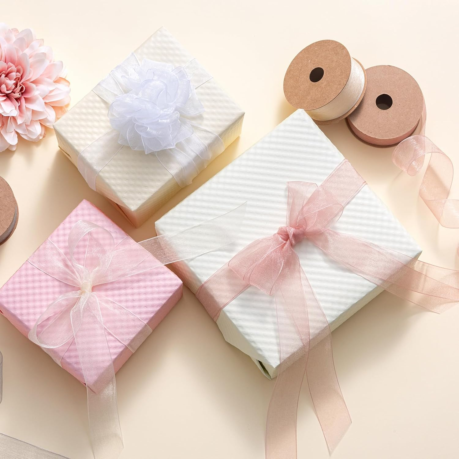 Organza Ribbon - Royal Blue & Navy Blue, 1 Inch X 10 Yd, Silk, Wedding Invitation - Dark Green image number 7