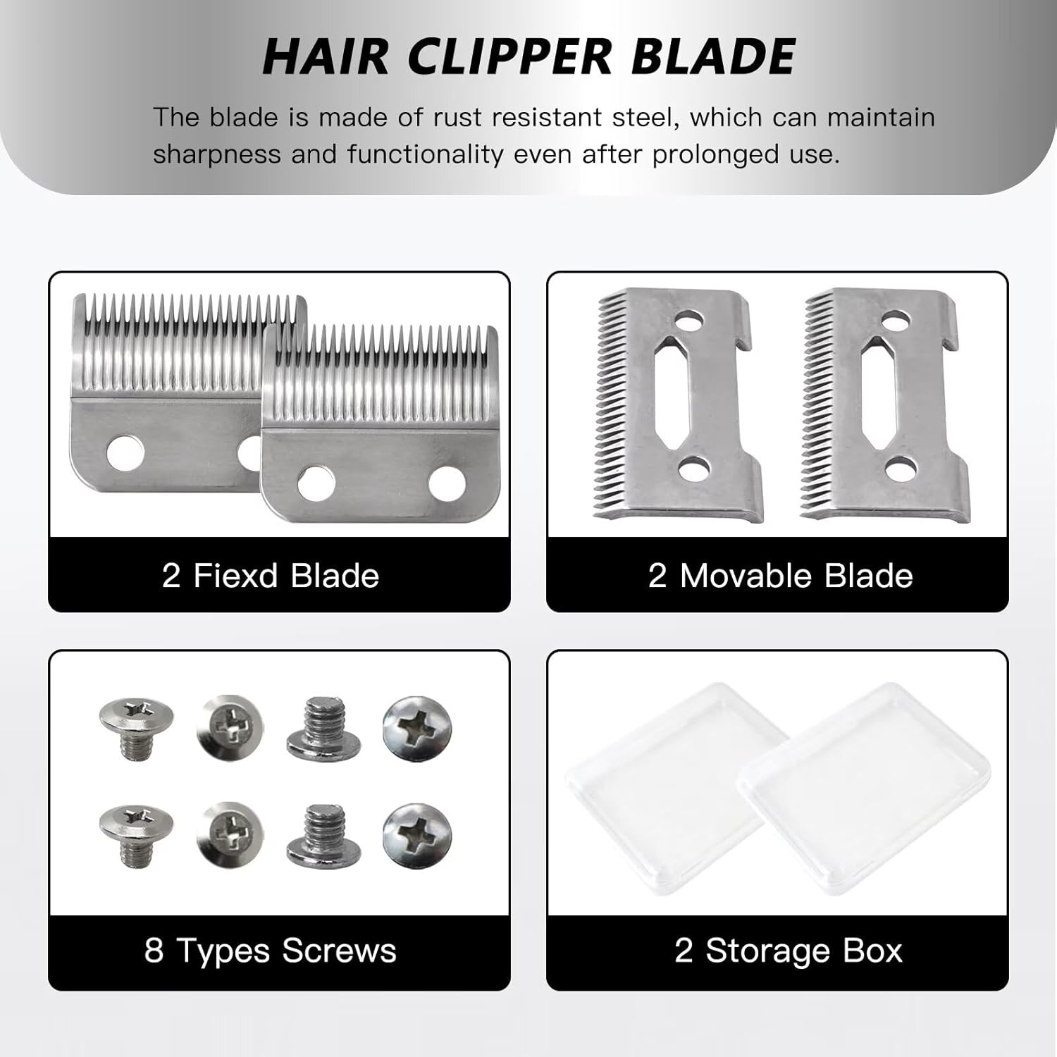 2 Hole Clipper Blade Replacement Fit for Wahl Fit for Precision Premium Smooth Cut/Elitepro/Extremegrippro/ MC3/ Proseriesplatinum/Self-Cutpro/Pet-Pro/ *Notfitmulti-Purpose79607 image number 6