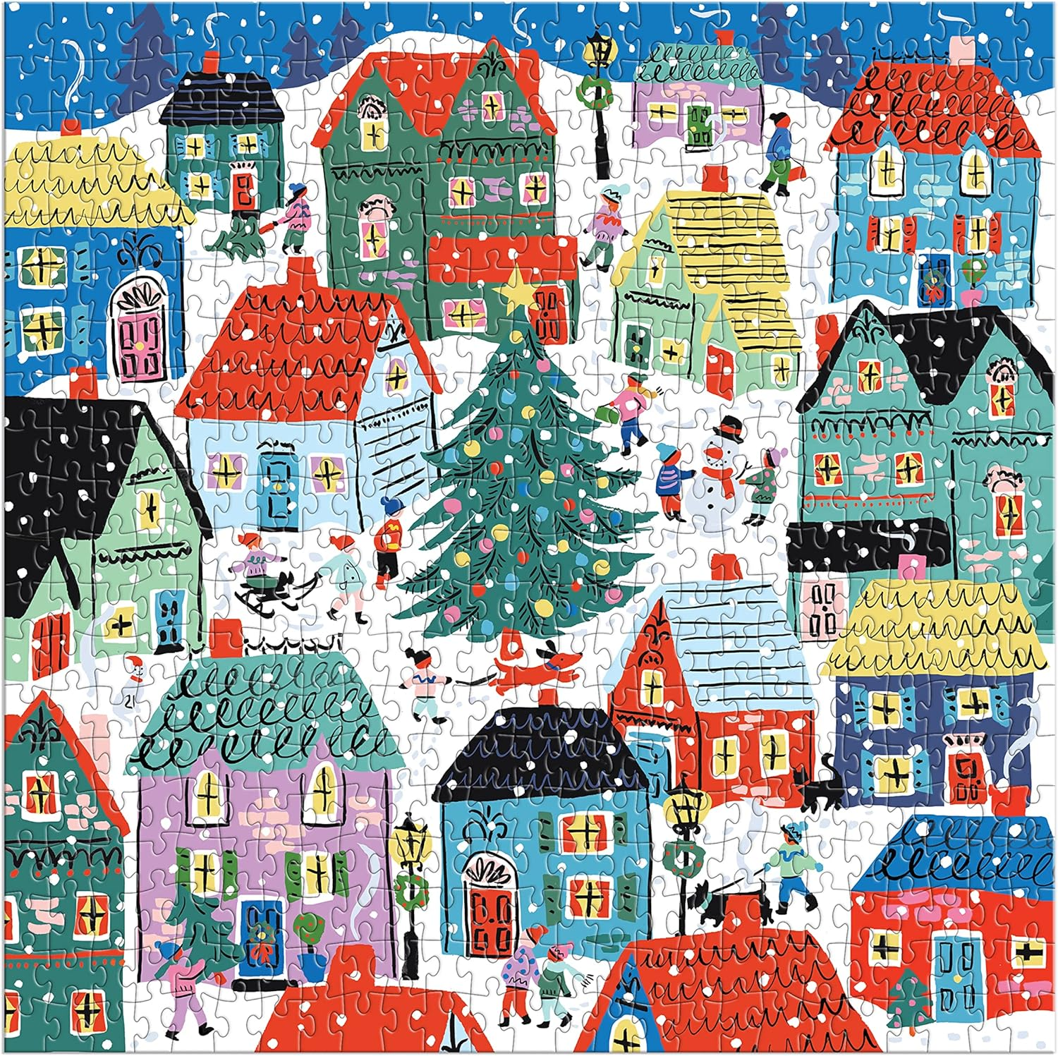 Christmas in the Village 500 Piece House Puzzle image number 2