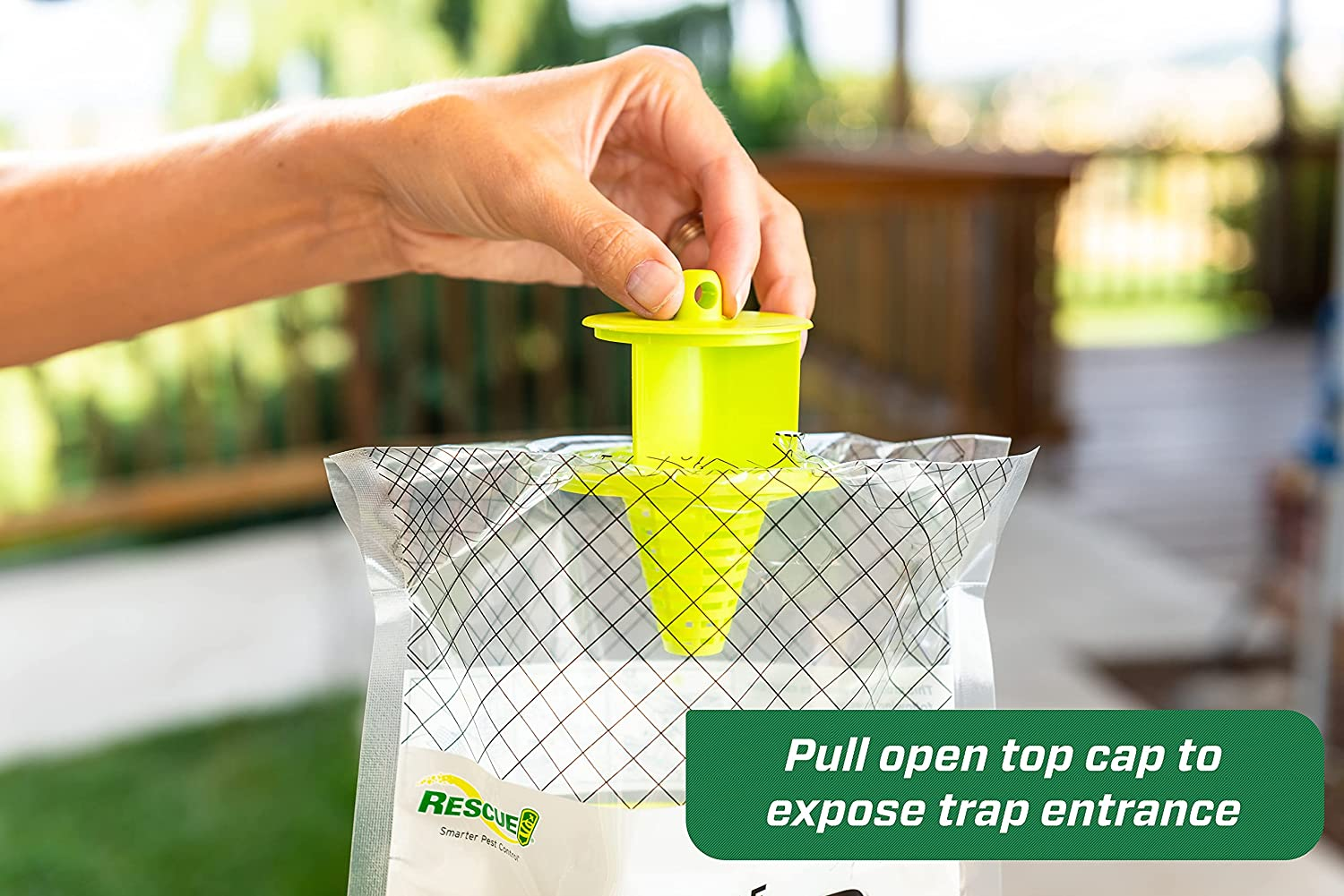 Rescue! Big Bag Fly Trap &ndash; Disposable, Outdoor Use - 4 Traps image number 3