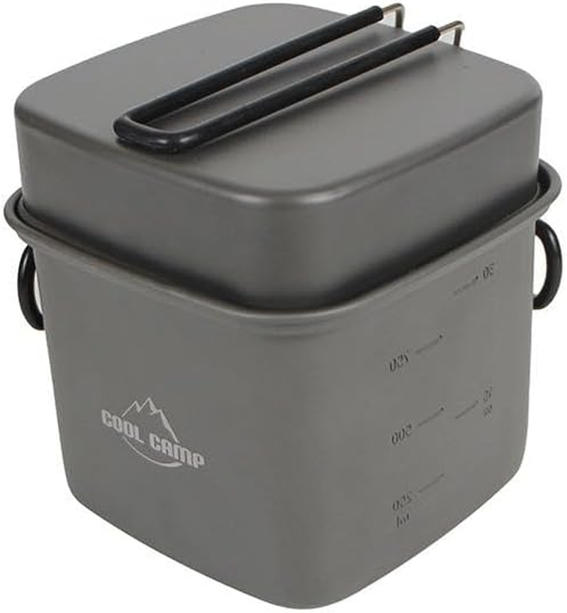 Generic Camping Cookware Mess Kit Outdoor Cooking Pots Portable Backpacking Barbecue Compact Hiking Cooking Utensils Set Frying Pan image number 6