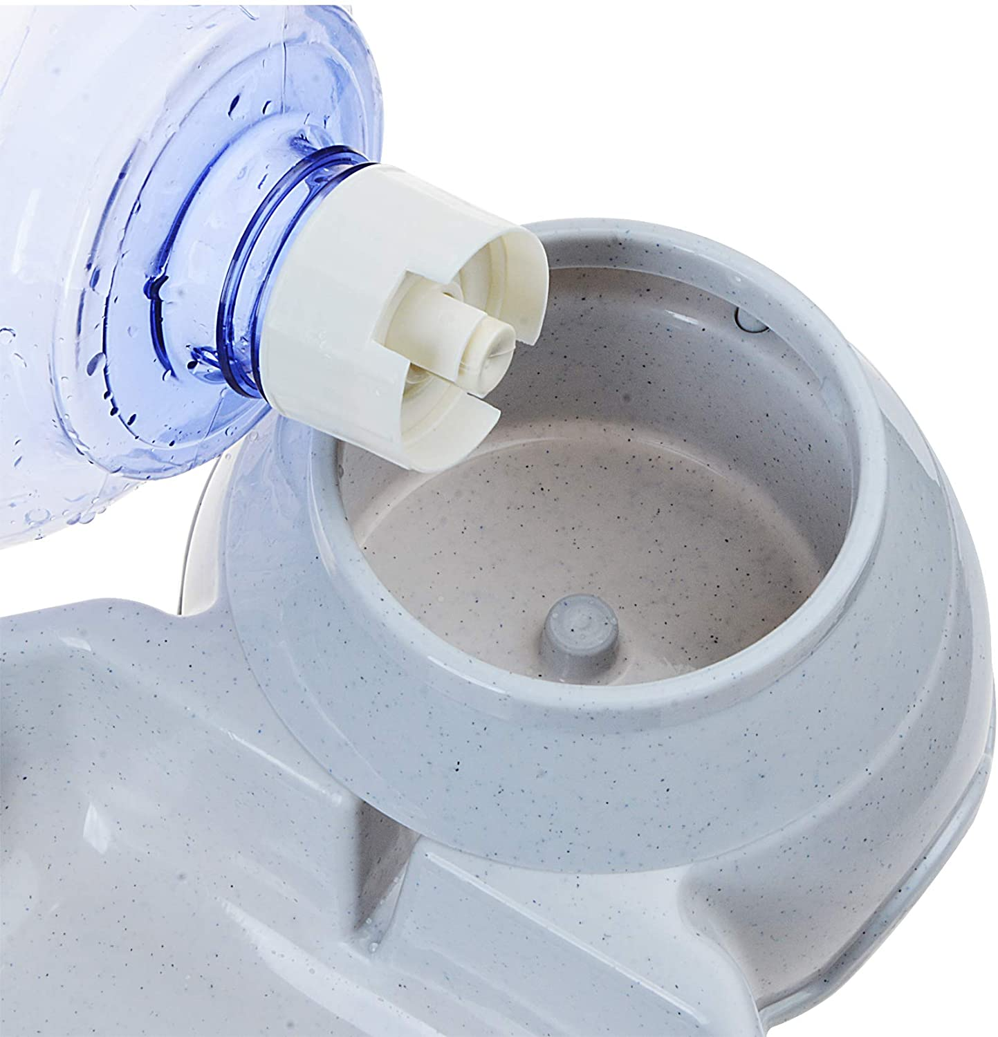 Pet Water Dispenser Station - 1 Gal Replenish Pet Waterer for Dog Cat Animal Automatic Gravity Water Drinking Fountain Bottle Bowl Dish Stand image number 5