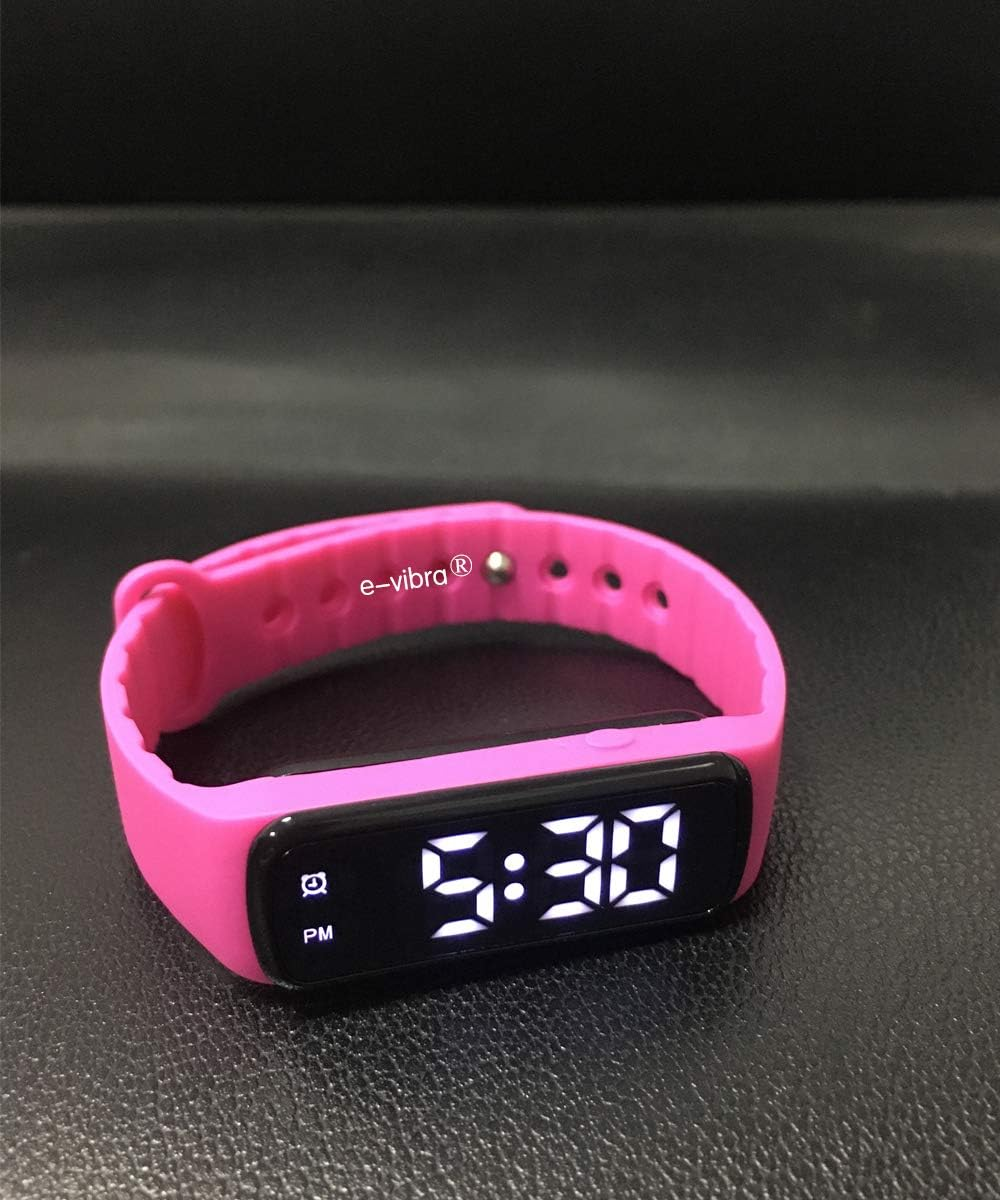 Potty Training Watch - Silent Vibrating Alarm Watch with Countdown Timer (Rose Red) - Rose Red image number 4