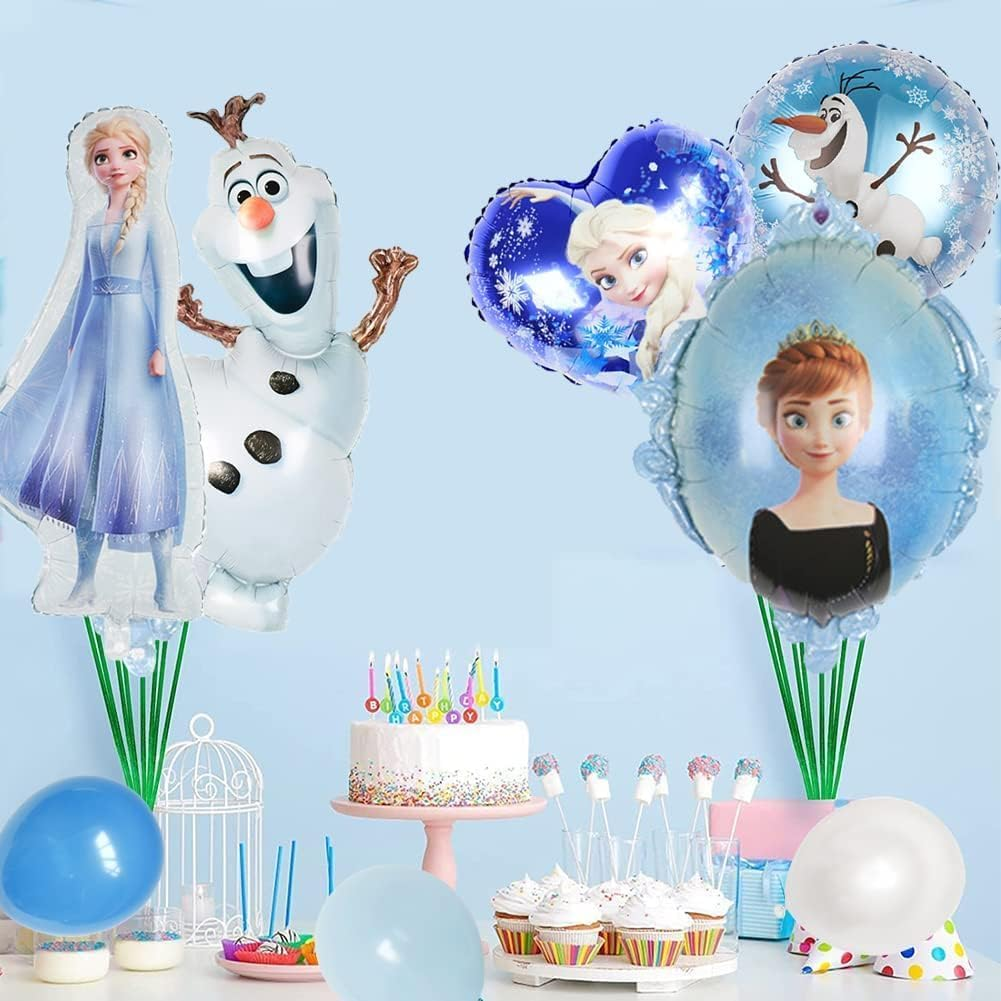 10 PCS Frozen Theme Party Balloons Pack, Frozen Party Decorations Balloon for Party Supplies image number 4