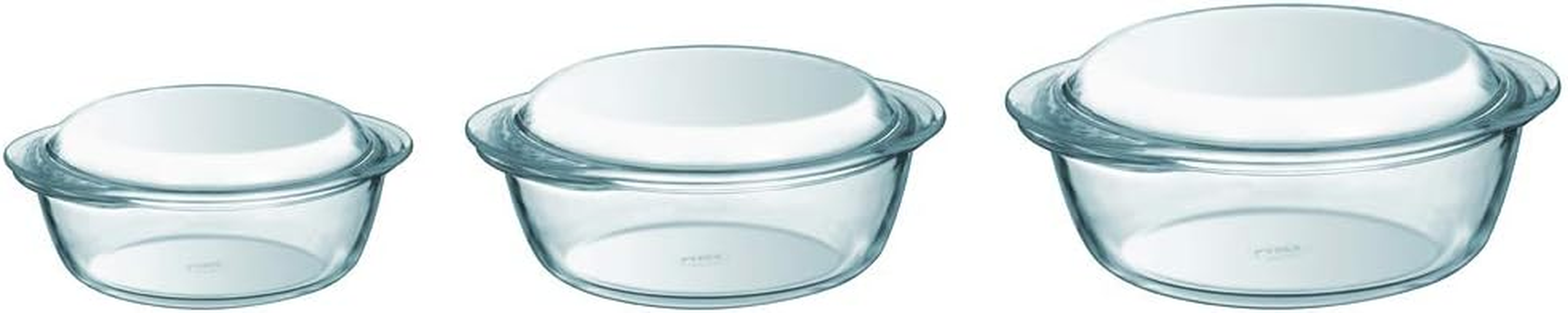 Pyrex Essentials 3 Piece round Casserole Set &ndash; Borosilicate Glass, Oven, Microwave, Freezer & Dishwasher Safe &ndash; Hygienic, Stain & Odour Resistant &ndash; 1.4L, 1.6L & 2.2L Capacity image number 5
