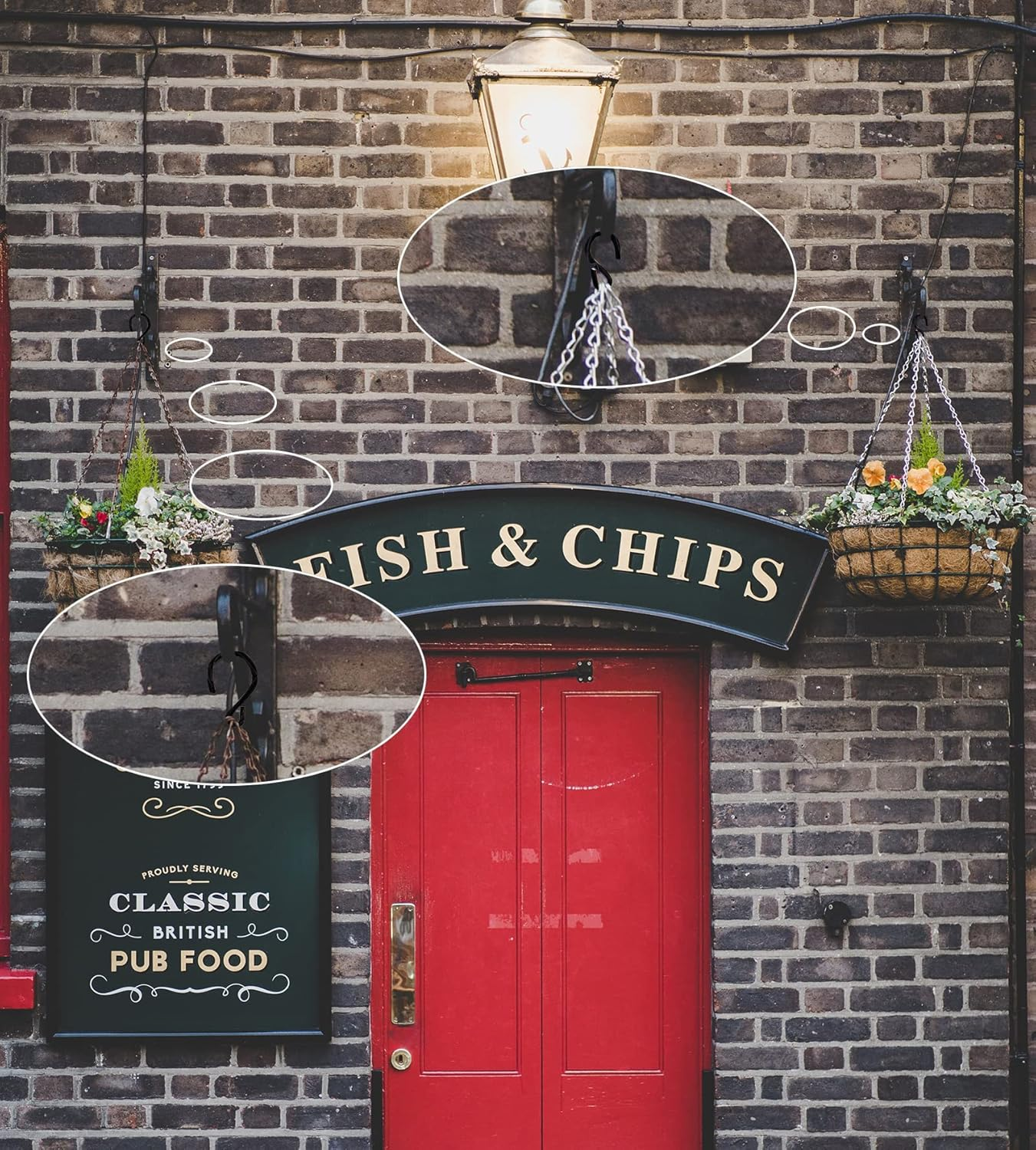 1.8 Inch S Hooks Small S Shaped 20 Pack Black Kitchen Hooks Hanging Clothes Plants Mini S Hooks Heavy Duty image number 1