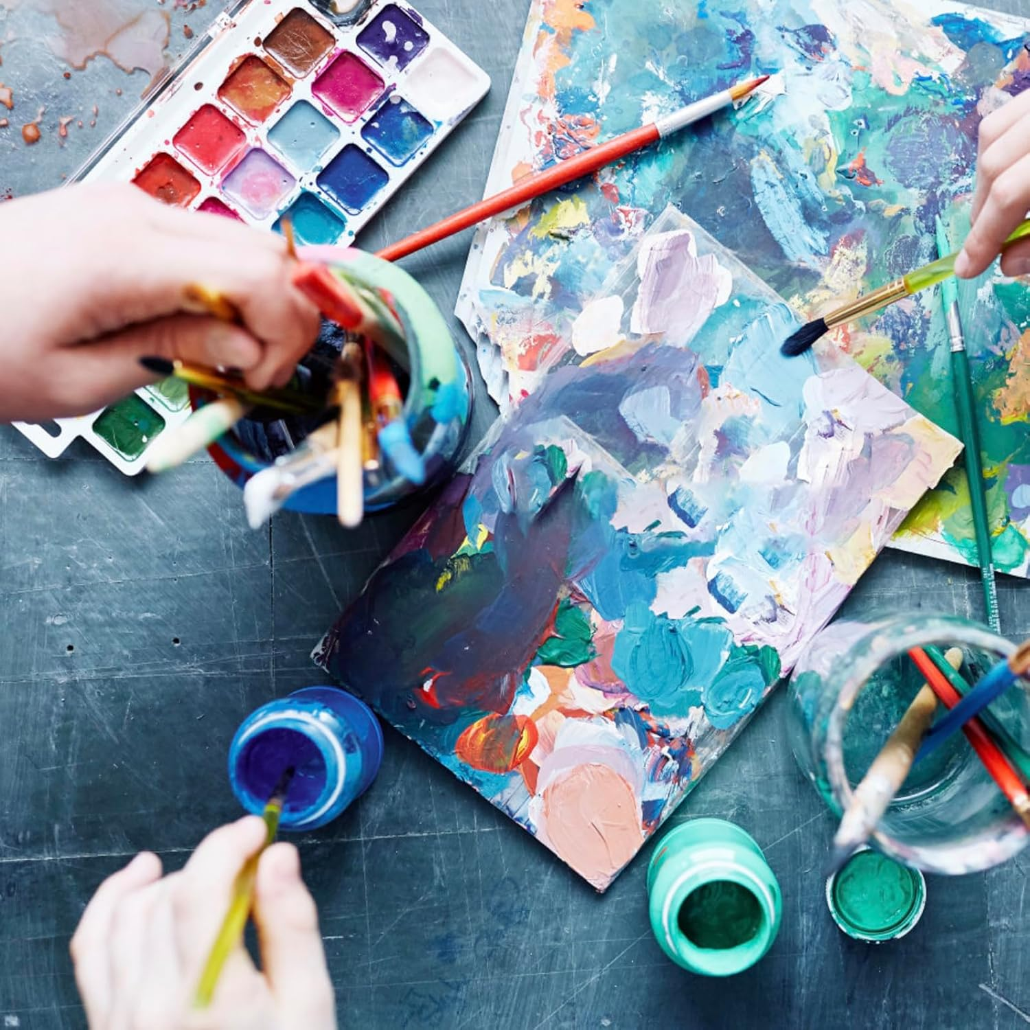 Watercolor Workbooks for Adults,16 Spiral-Bound Pages Dispersed Watercolor Workbook for Beginners, Arts and Crafts Supplies Gift