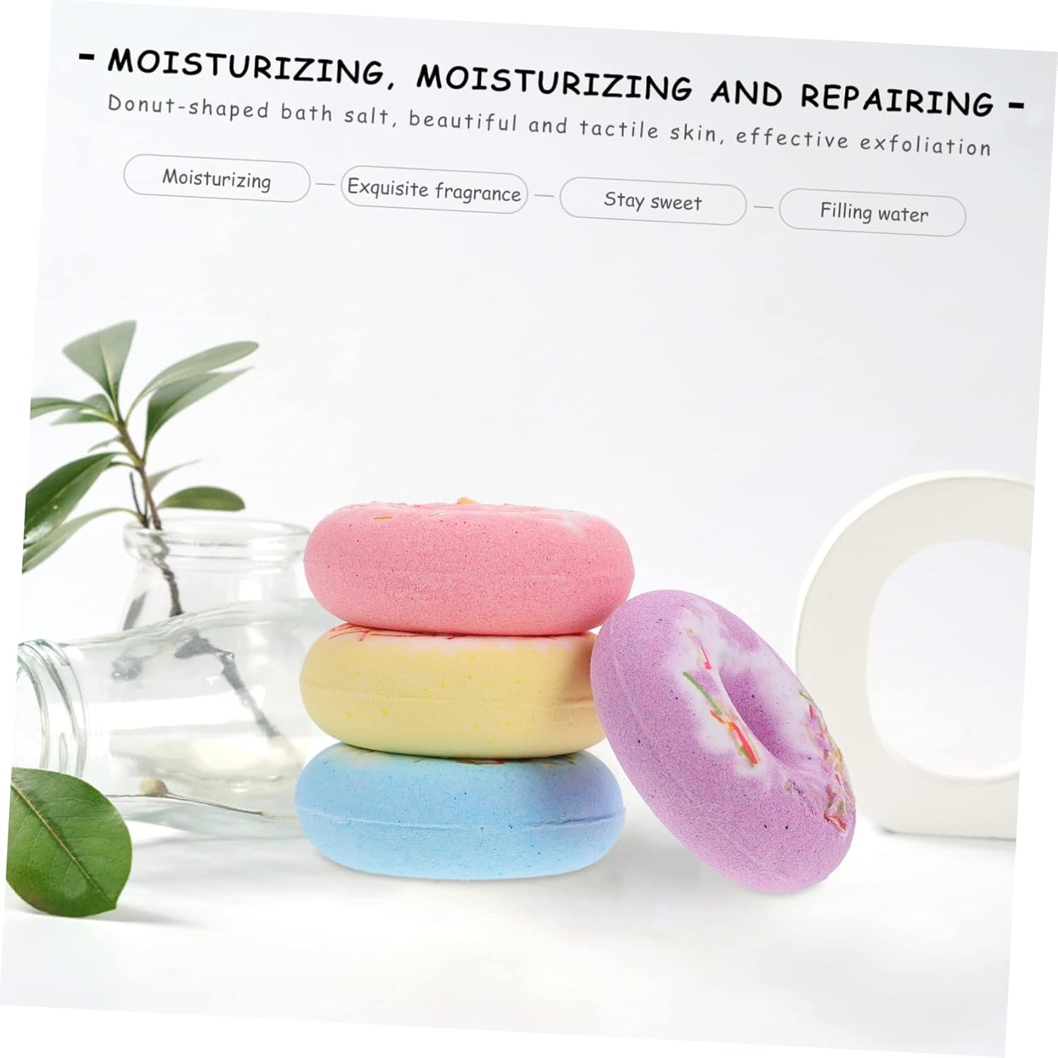 4Pcs Natural Bath Salt Moisturizing Explosion for Relaxing Random for Spa and Skin Care Each