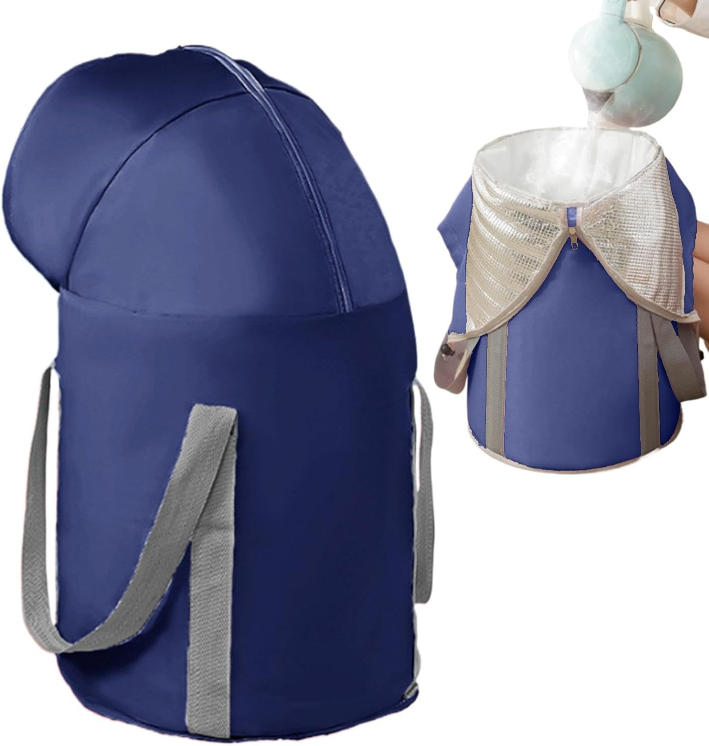 Foot Soaking Bucket | Foldable Foot Wash Bag Foot Bath Basin with Knee Cover - Portable Foot Spa Bucket, Foot Spa Tub Bag for Laundry, Travel, Camping image number 1