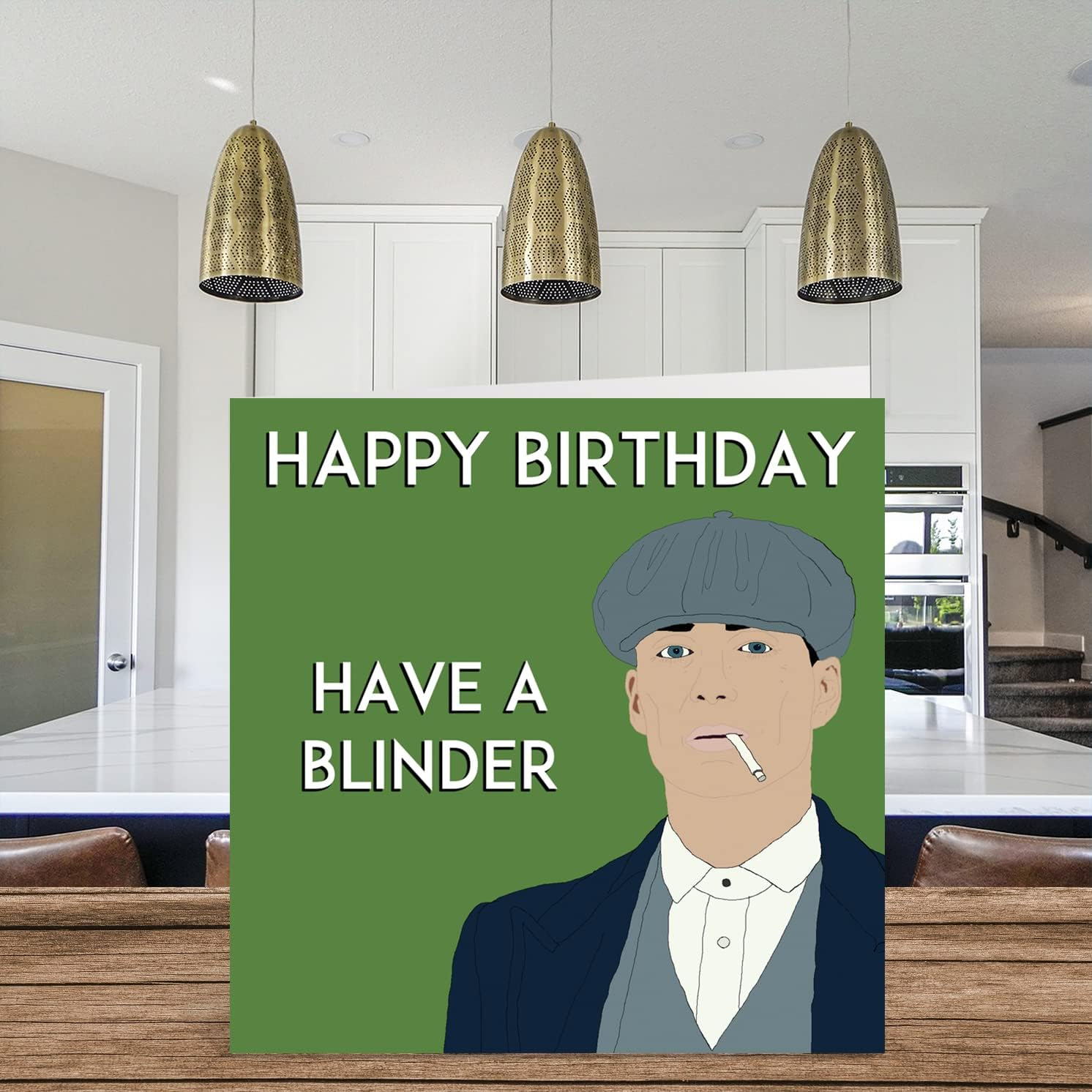 Funny Birthday Cards for Women Men - Peaky Shelby - Happy Birthday Card for Mum Dad Brother Sister Son Daughter Nan Grandad, 145Mm X 145Mm Joke Humour Banter Bday Greeting Cards image number 3