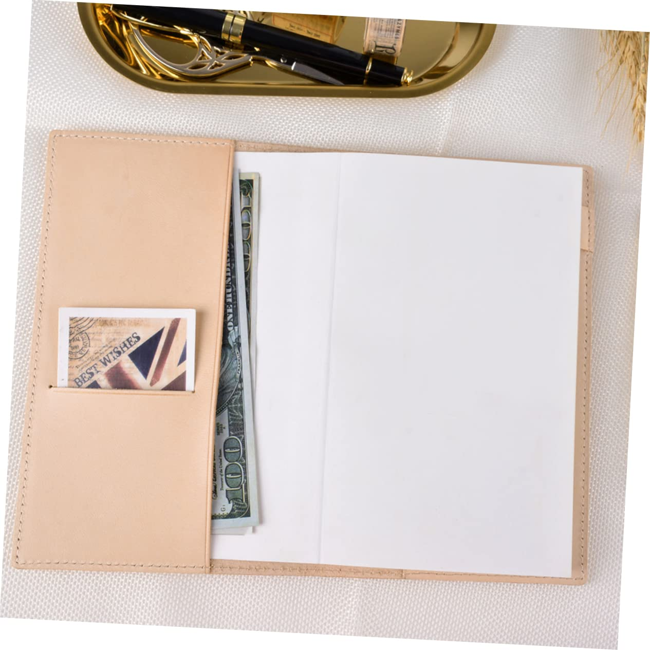 COHEALI Leather Journal Cover A6 Refillable Leather Bound Notebook Cover with Card Slots and Pen Holder for Travelers Writers image number 1