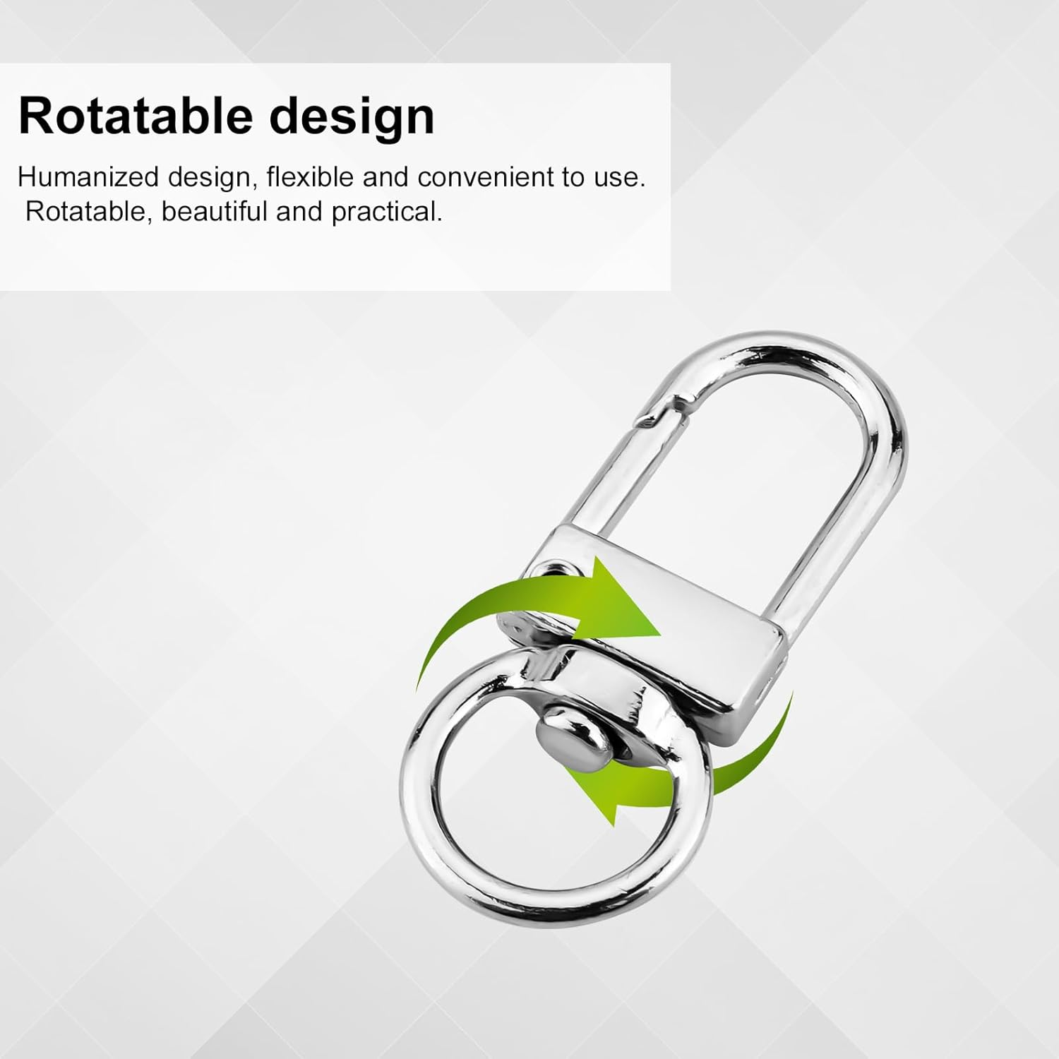 40Pcs Lobster Claw Clasps, Zinc Alloy Swivel Snap Hooks Metal Keychain Clip Swivel Key Chains Rings Connector for Jewelry Keychains DIY Arts Crafts Making image number 6