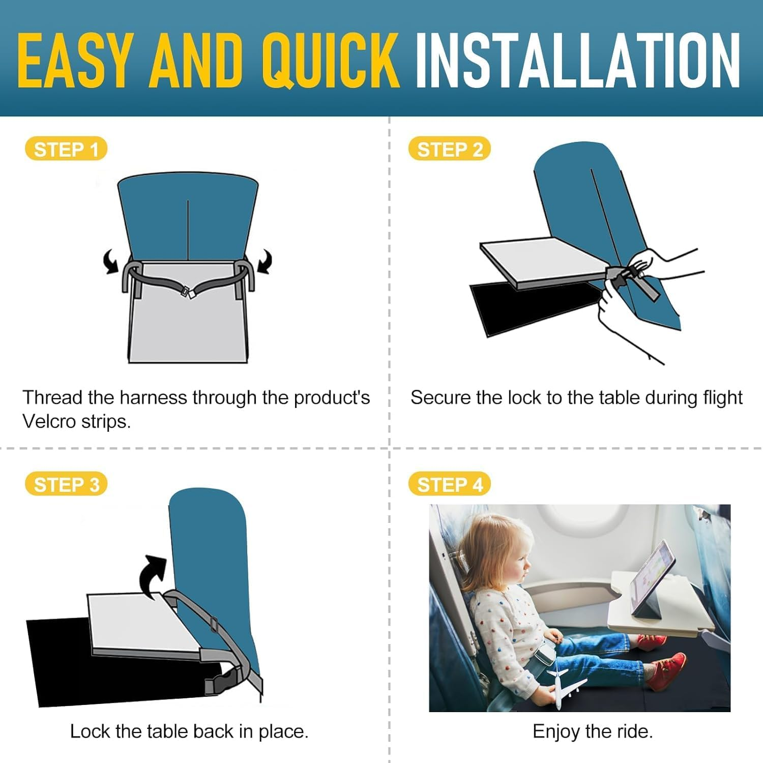 Toddler Airplane Bed, 31In Airplane Seat Extender for Kids, Toddler Travel Essentials with Drawstring Bag, Kids Bed Airplane