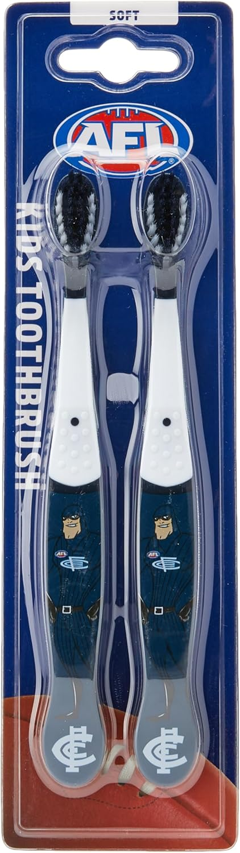 AFL Kids Carlton Mascot Toothbrush (Pack of 2) image number 1